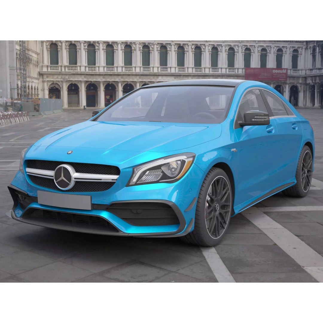 Mercedes-Benz CLA45 3D Model – High Poly Vehicle with PBR Textures, FBX/OBJ - View 2