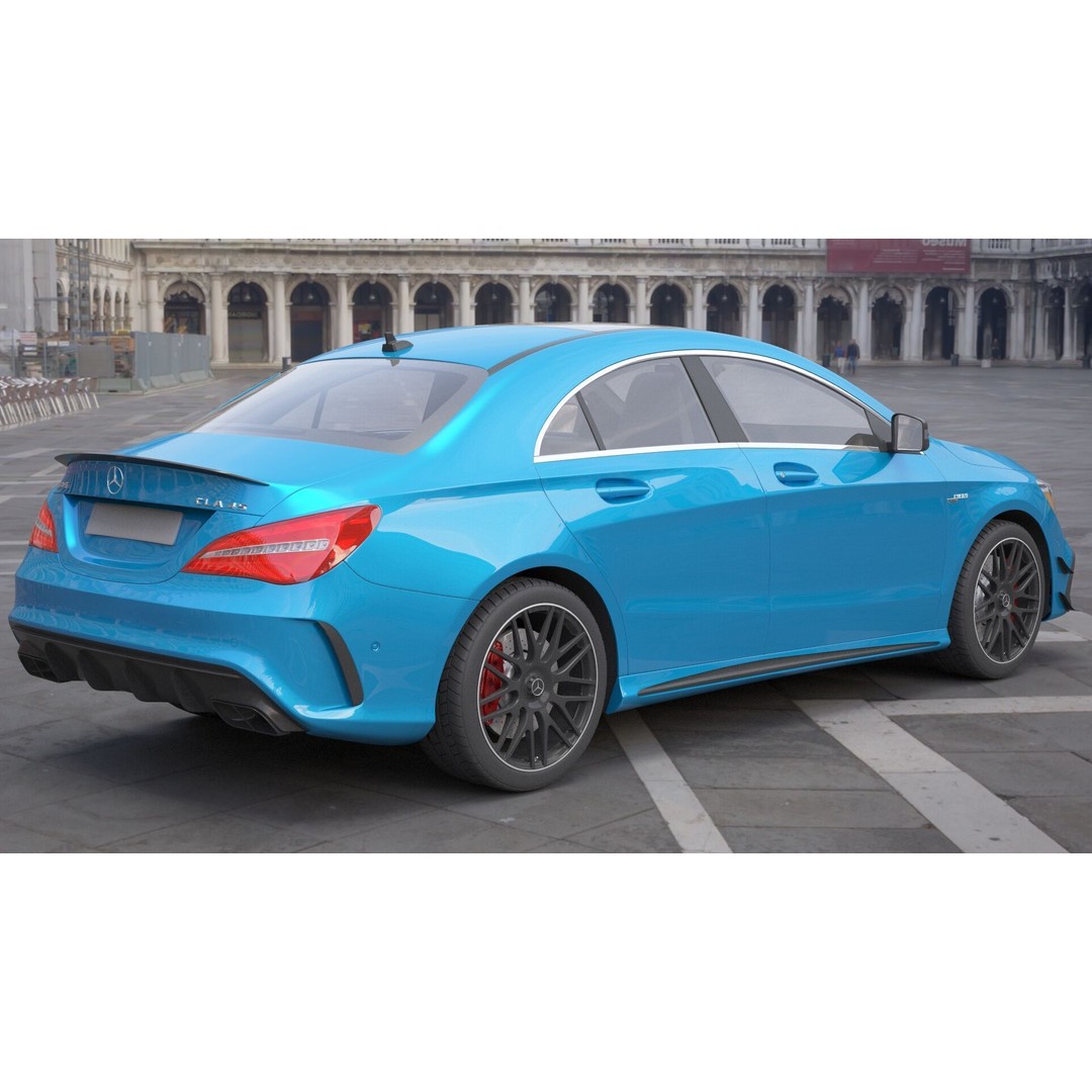 Mercedes-Benz CLA45 3D Model – High Poly Vehicle with PBR Textures, FBX/OBJ - View 4