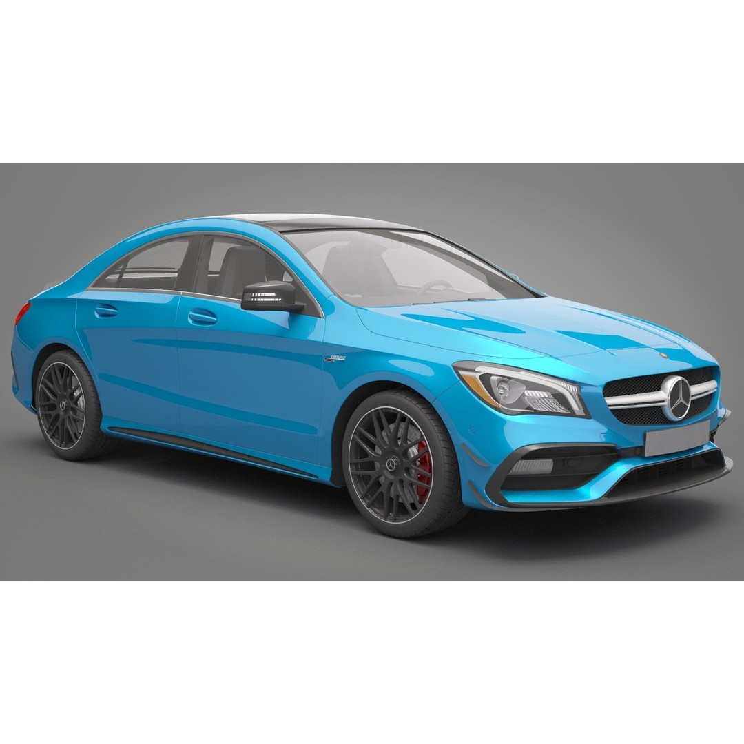 Mercedes-Benz CLA45 3D Model – High Poly Vehicle with PBR Textures, FBX/OBJ - View 6