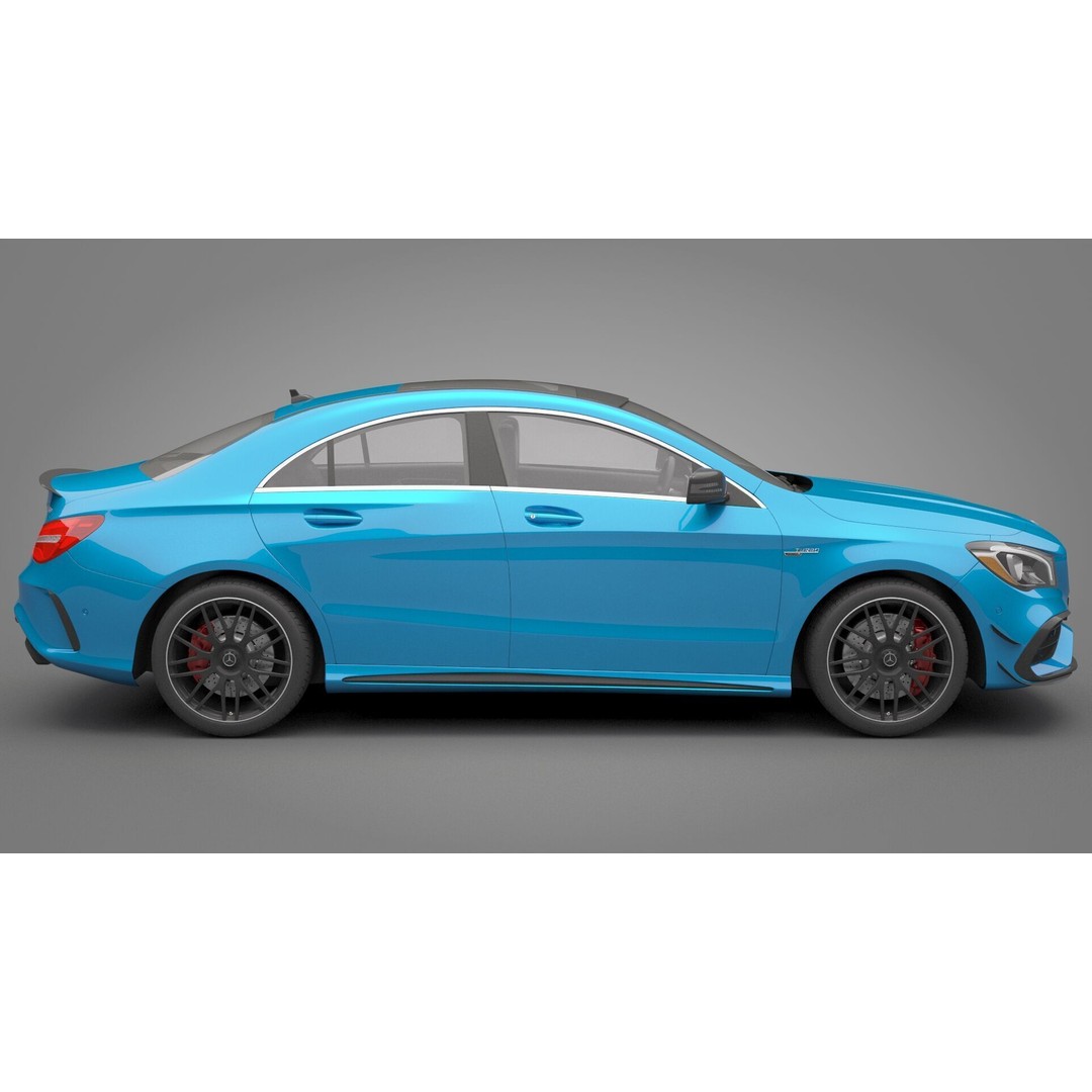 Mercedes-Benz CLA45 3D Model – High Poly Vehicle with PBR Textures, FBX/OBJ - View 7
