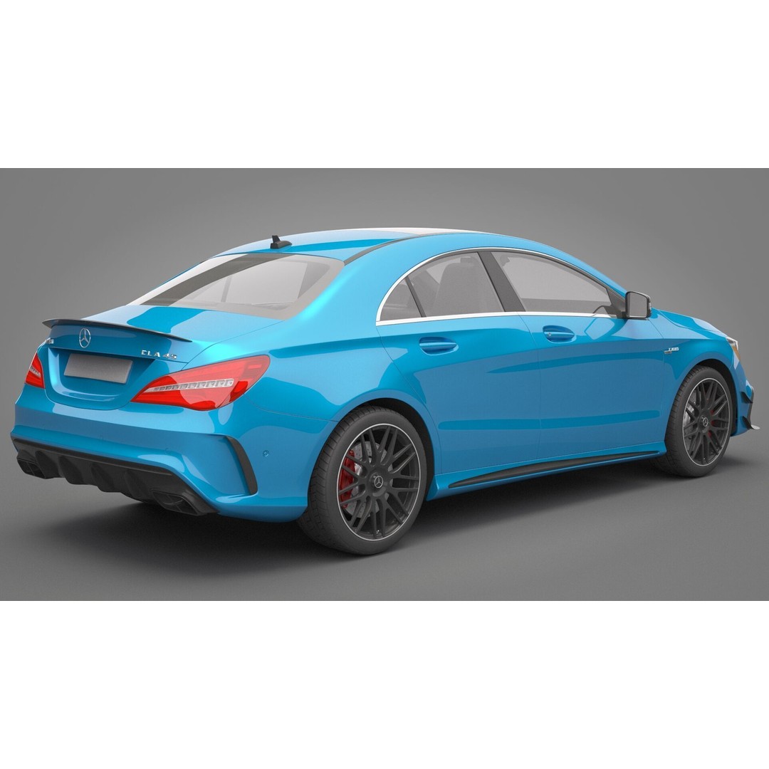 Mercedes-Benz CLA45 3D Model – High Poly Vehicle with PBR Textures, FBX/OBJ - View 8