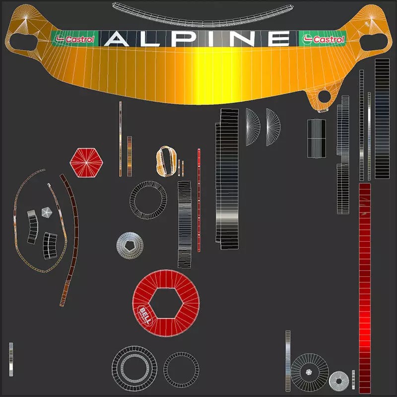 Esteban Ocon Helmet 3D Model – High Detail PBR Asset for Games and Animation