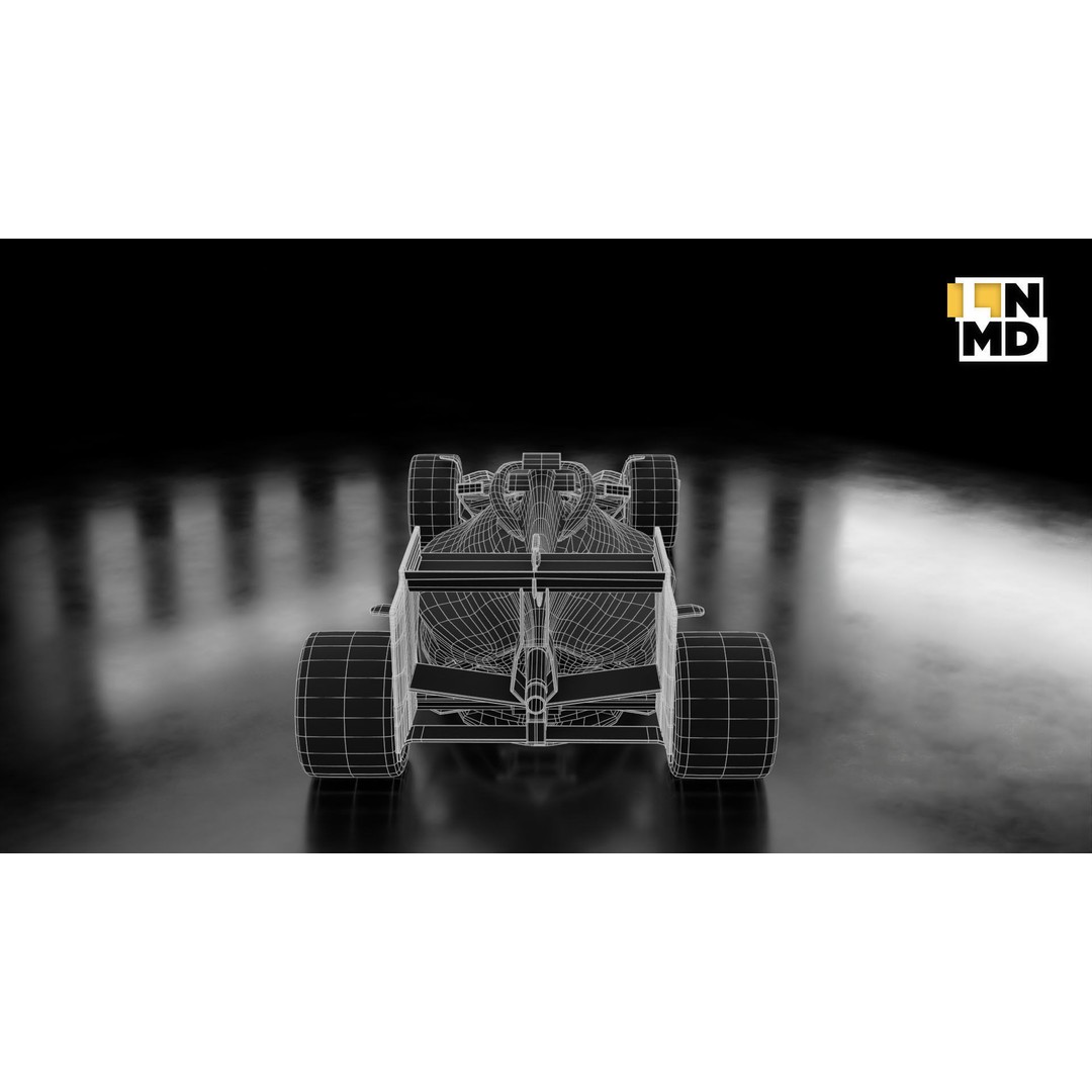 Formula 1 Generic Racing Car 3D Model – Low Poly Game Asset, FBX, OBJ - View 18