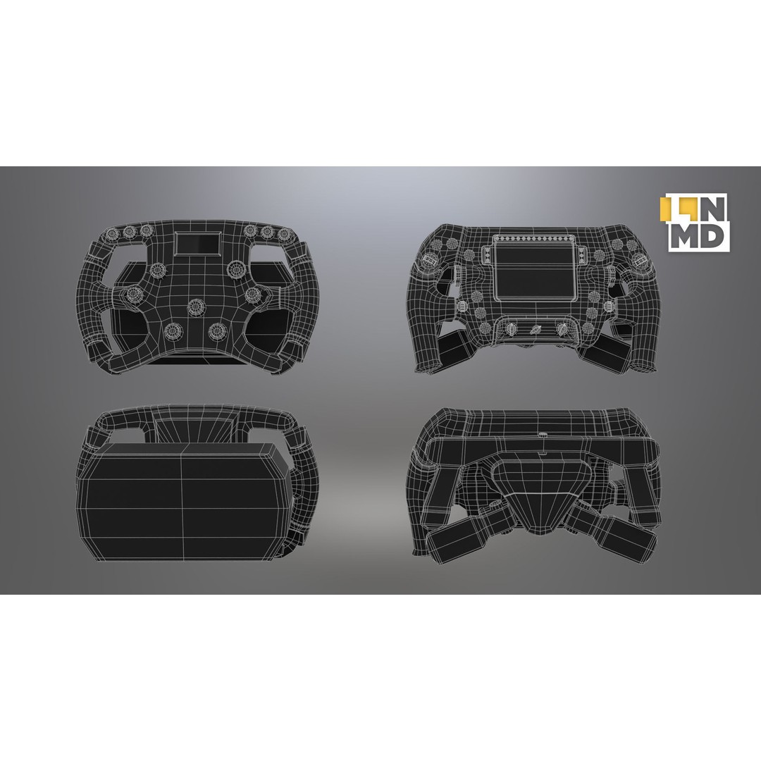 Formula 1 Generic Racing Car 3D Model – Low Poly Game Asset, FBX, OBJ - View 26