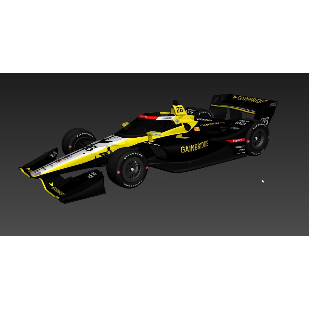 Indycar Road 3D Model – Colton Herta 26 2025, PBR, FBX - View 17