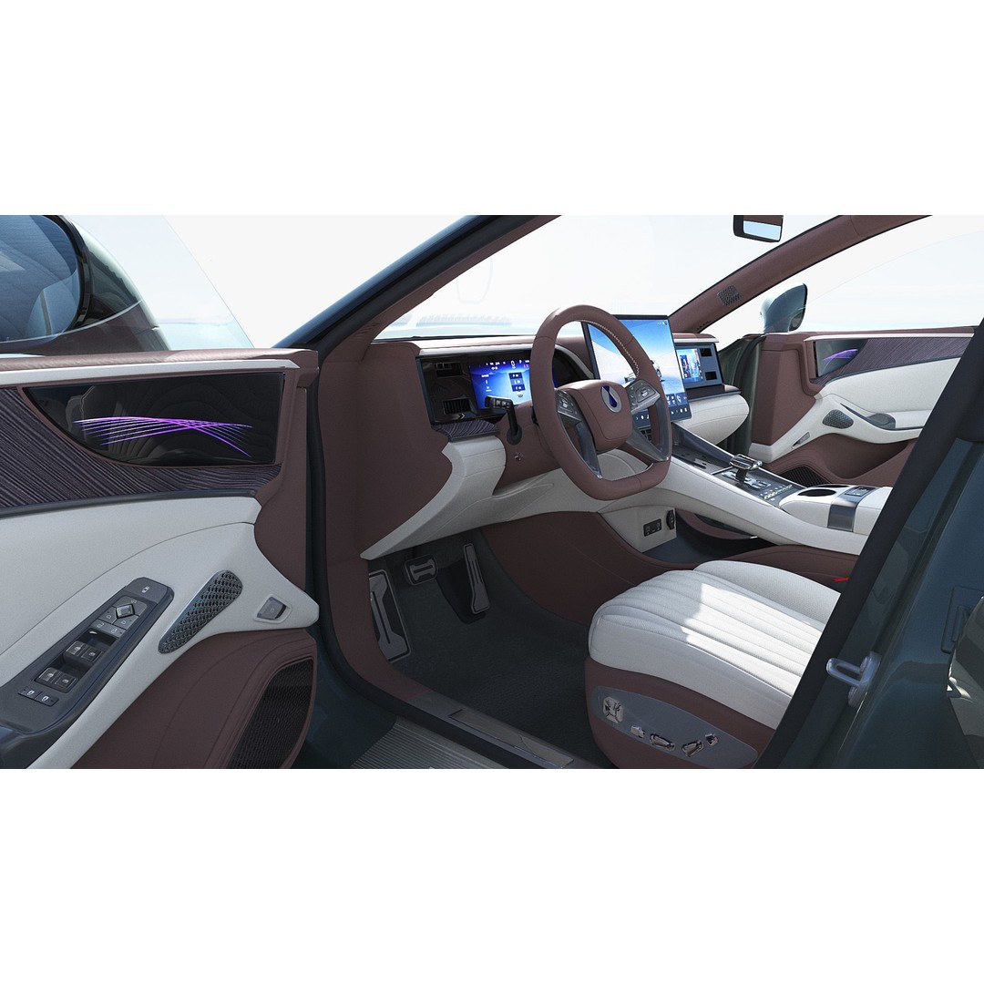 2025 BYD Denza Z9 GT E3 Hybrid 3D Model – High-Tech Luxury Sedan, FBX, OBJ - View 10