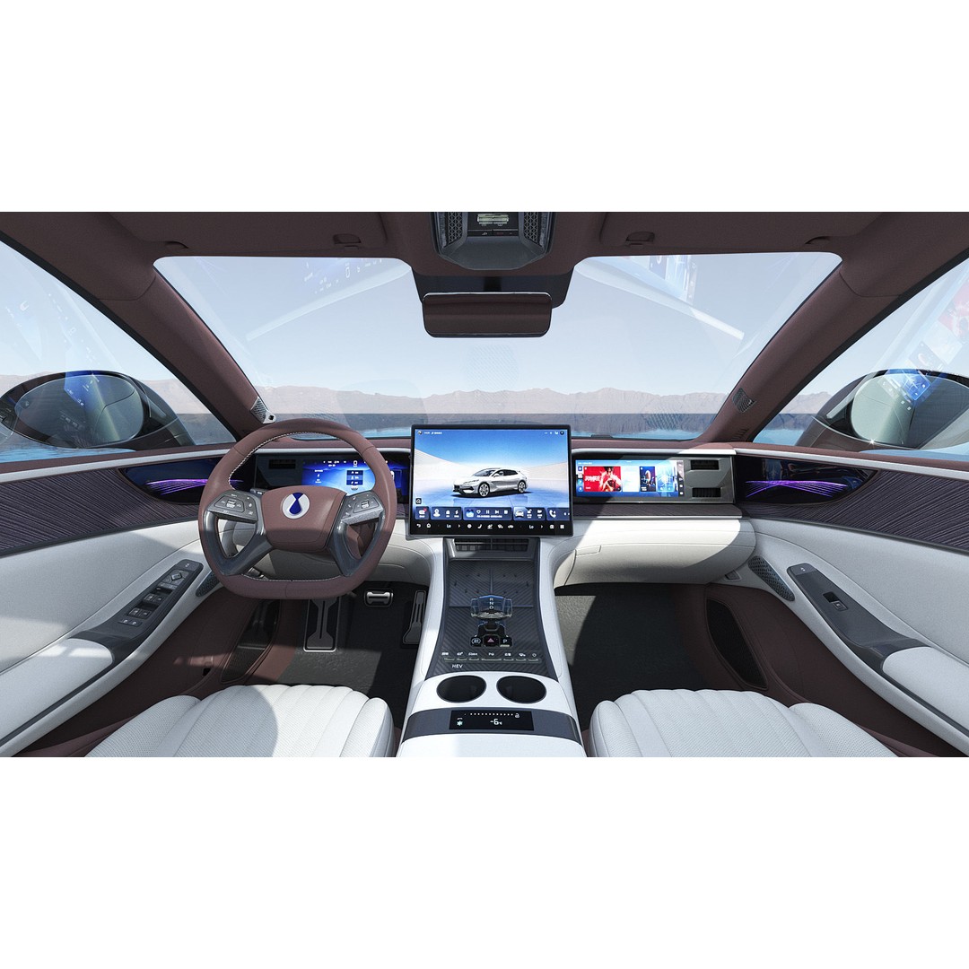 2025 BYD Denza Z9 GT E3 Hybrid 3D Model – High-Tech Luxury Sedan, FBX, OBJ - View 11