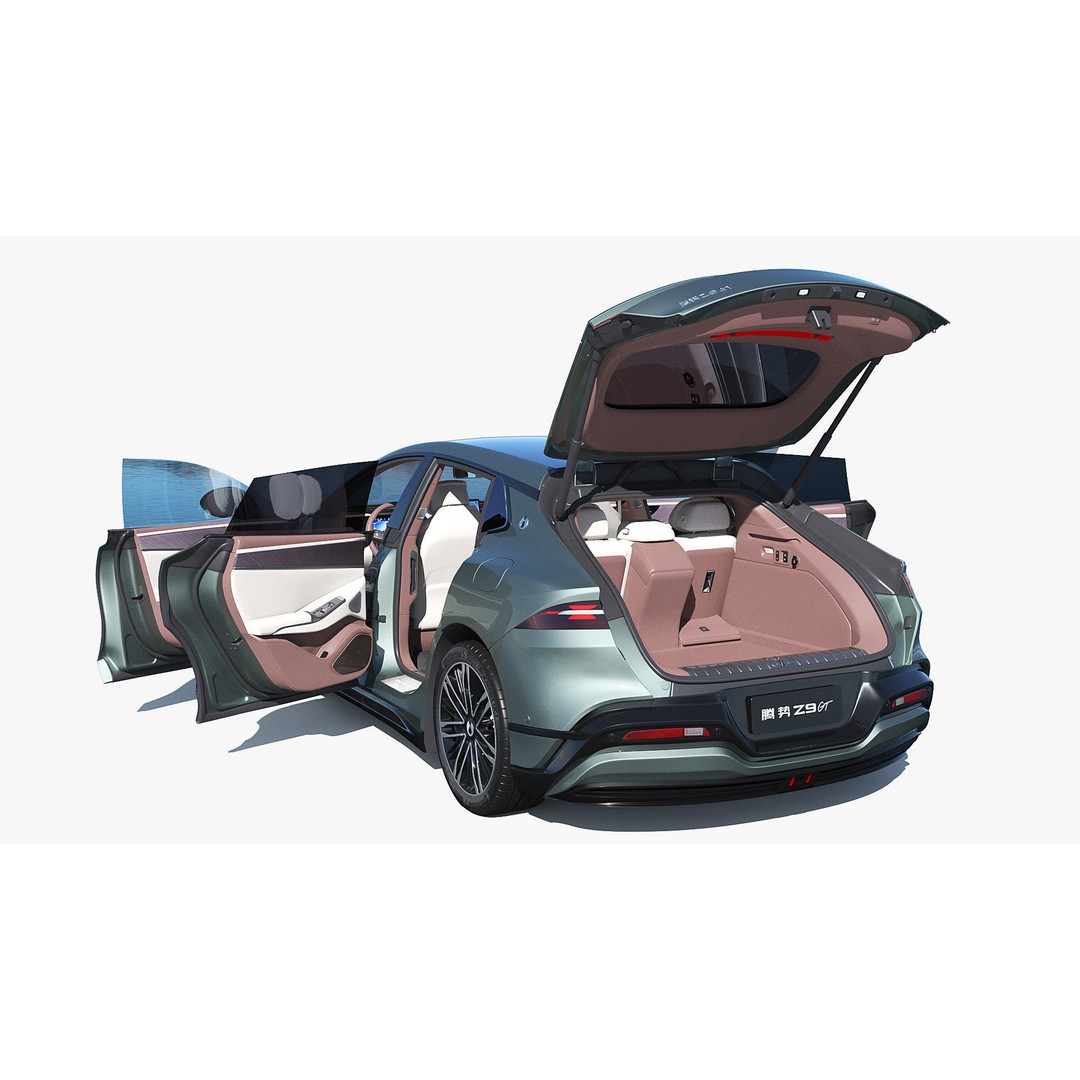 2025 BYD Denza Z9 GT E3 Hybrid 3D Model – High-Tech Luxury Sedan, FBX, OBJ - View 16
