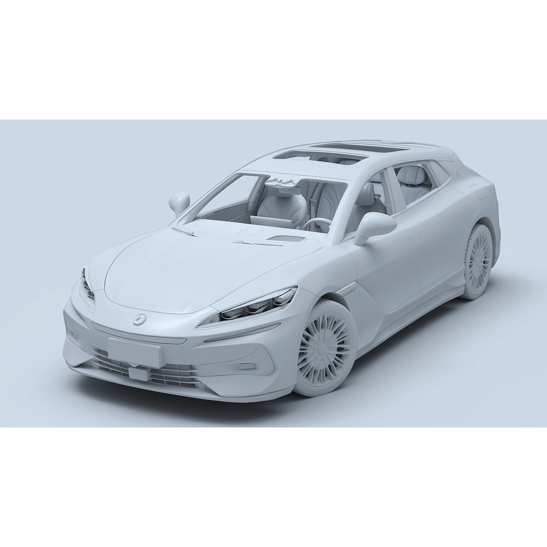 2025 BYD Denza Z9 GT E3 Hybrid 3D Model – High-Tech Luxury Sedan, FBX, OBJ - View 20