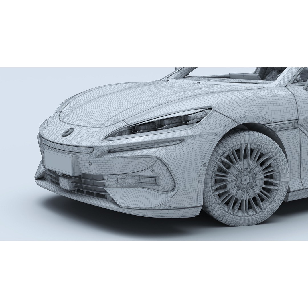 2025 BYD Denza Z9 GT E3 Hybrid 3D Model – High-Tech Luxury Sedan, FBX, OBJ - View 23