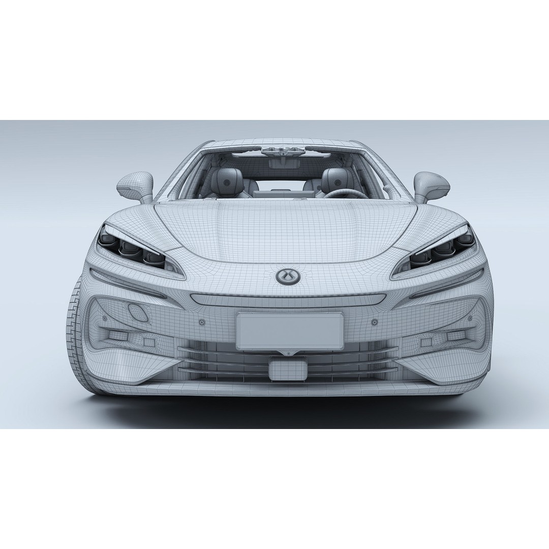 2025 BYD Denza Z9 GT E3 Hybrid 3D Model – High-Tech Luxury Sedan, FBX, OBJ - View 25