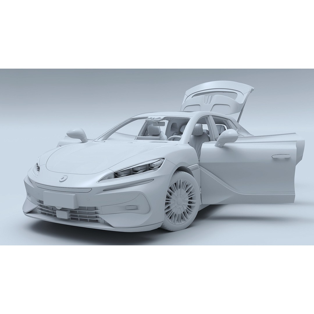 2025 BYD Denza Z9 GT E3 Hybrid 3D Model – High-Tech Luxury Sedan, FBX, OBJ - View 26