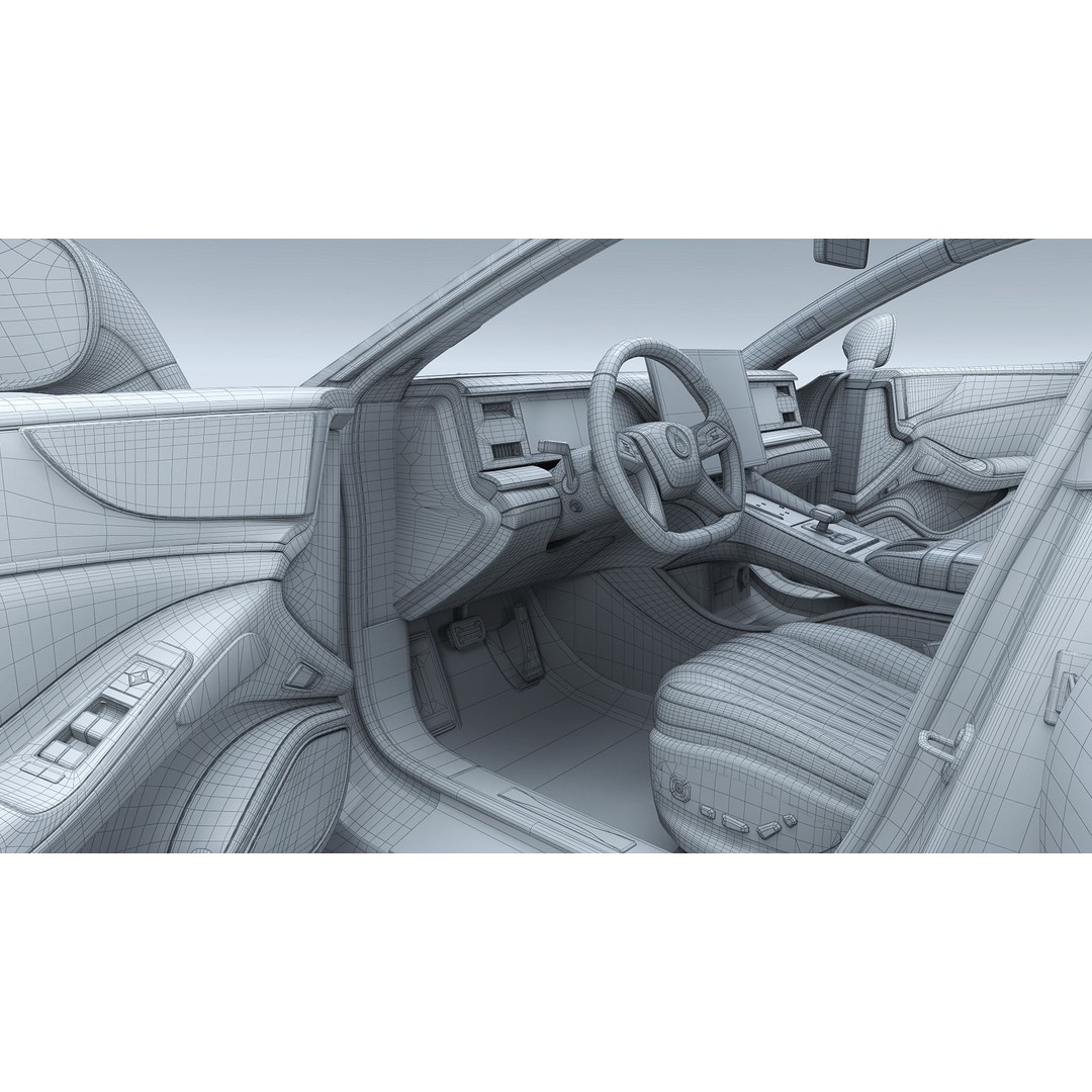 2025 BYD Denza Z9 GT E3 Hybrid 3D Model – High-Tech Luxury Sedan, FBX, OBJ - View 29