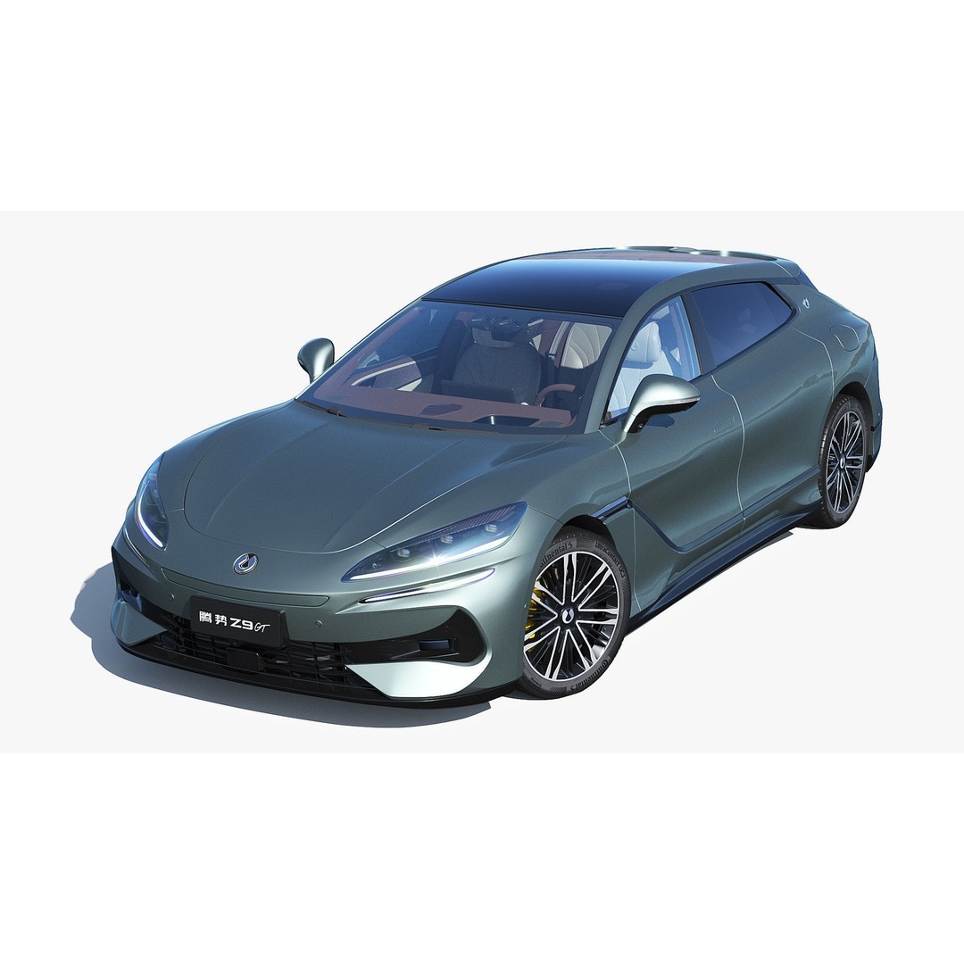 2025 BYD Denza Z9 GT E3 Hybrid 3D Model – High-Tech Luxury Sedan, FBX, OBJ - View 3