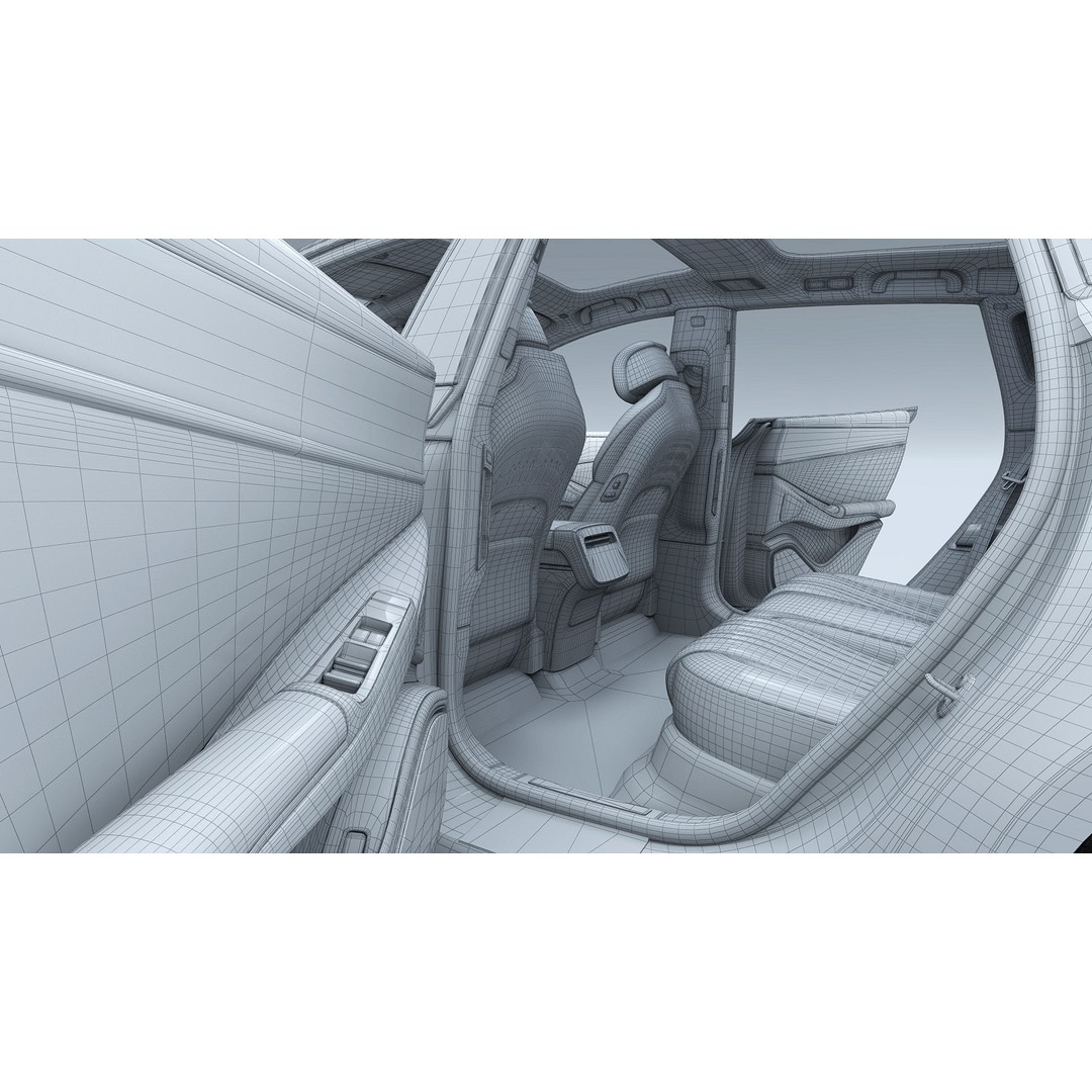 2025 BYD Denza Z9 GT E3 Hybrid 3D Model – High-Tech Luxury Sedan, FBX, OBJ - View 37