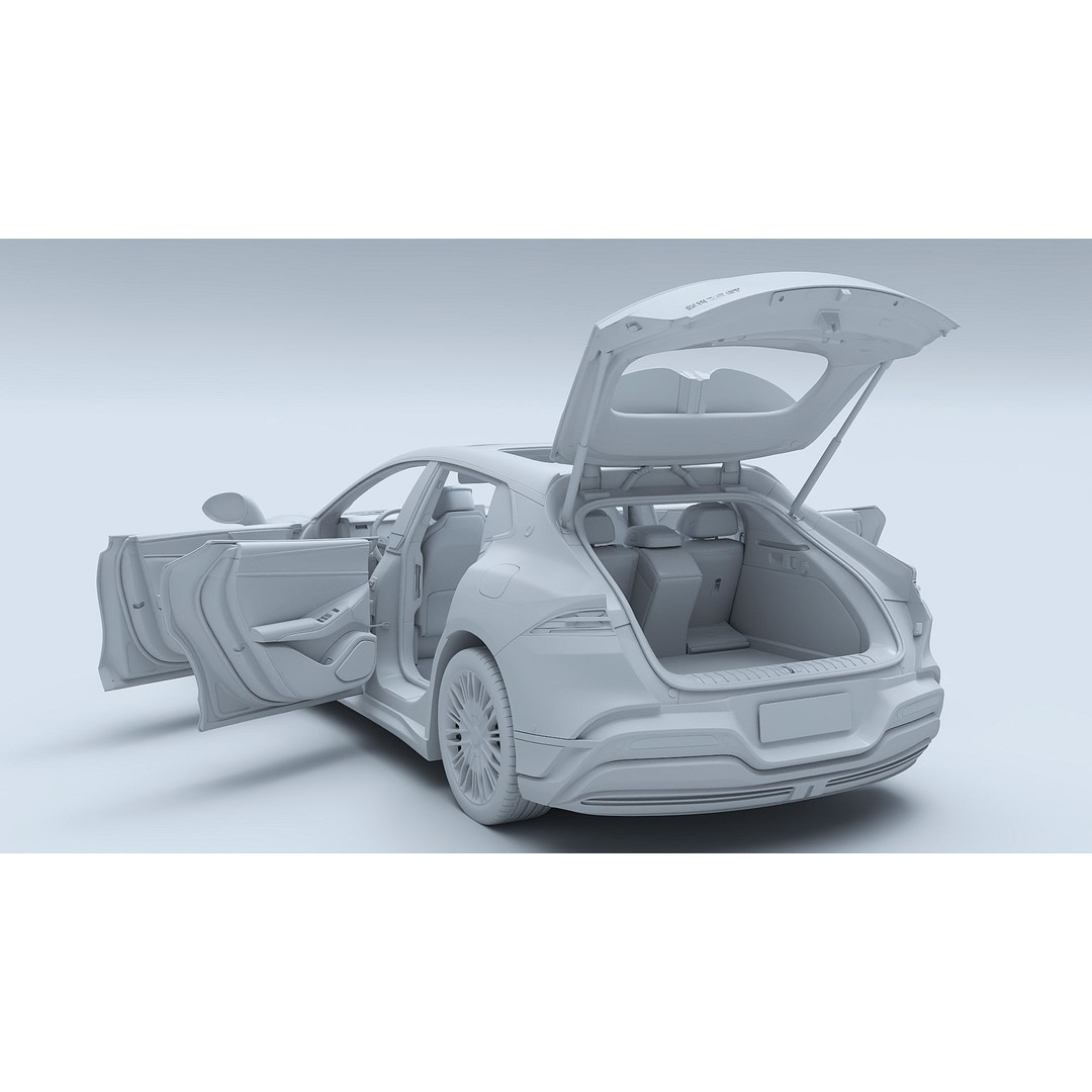 2025 BYD Denza Z9 GT E3 Hybrid 3D Model – High-Tech Luxury Sedan, FBX, OBJ - View 38