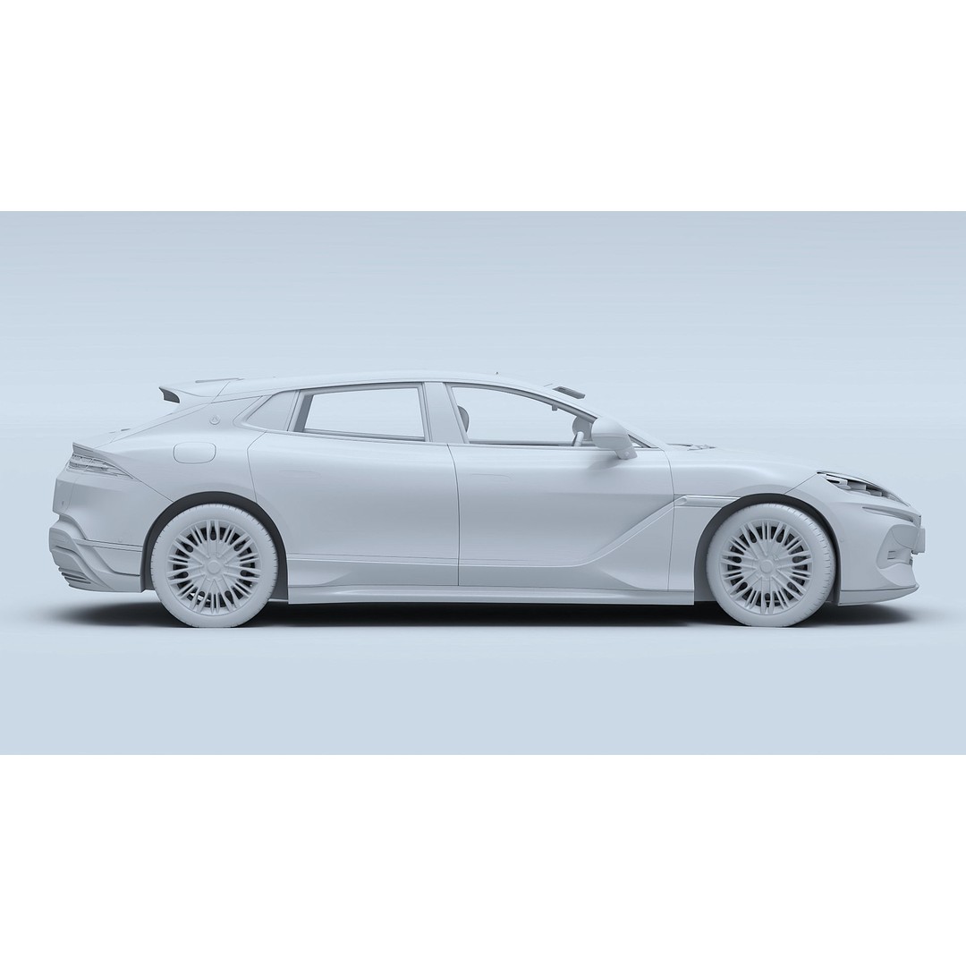 2025 BYD Denza Z9 GT E3 Hybrid 3D Model – High-Tech Luxury Sedan, FBX, OBJ - View 40