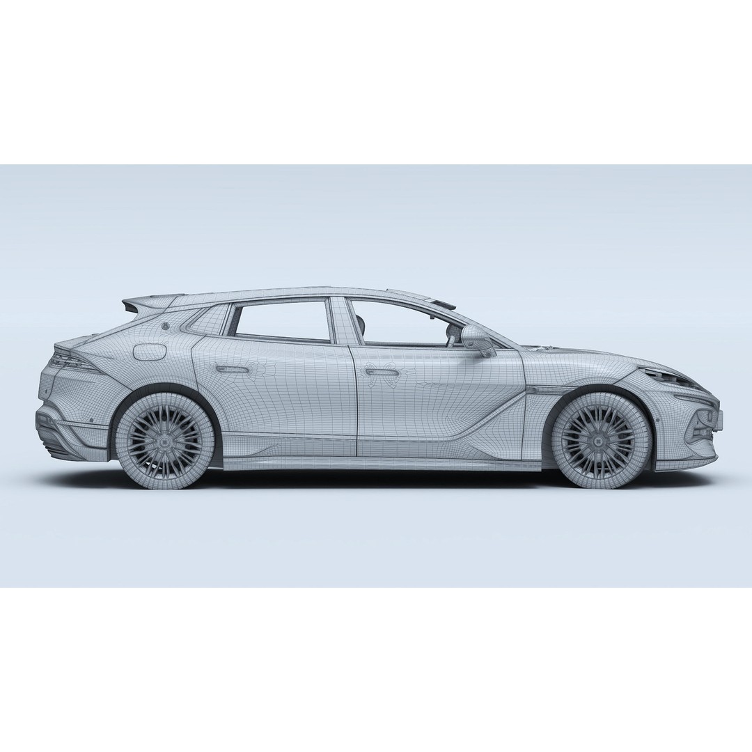2025 BYD Denza Z9 GT E3 Hybrid 3D Model – High-Tech Luxury Sedan, FBX, OBJ - View 41