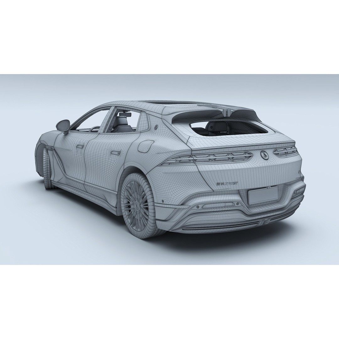 2025 BYD Denza Z9 GT E3 Hybrid 3D Model – High-Tech Luxury Sedan, FBX, OBJ - View 43