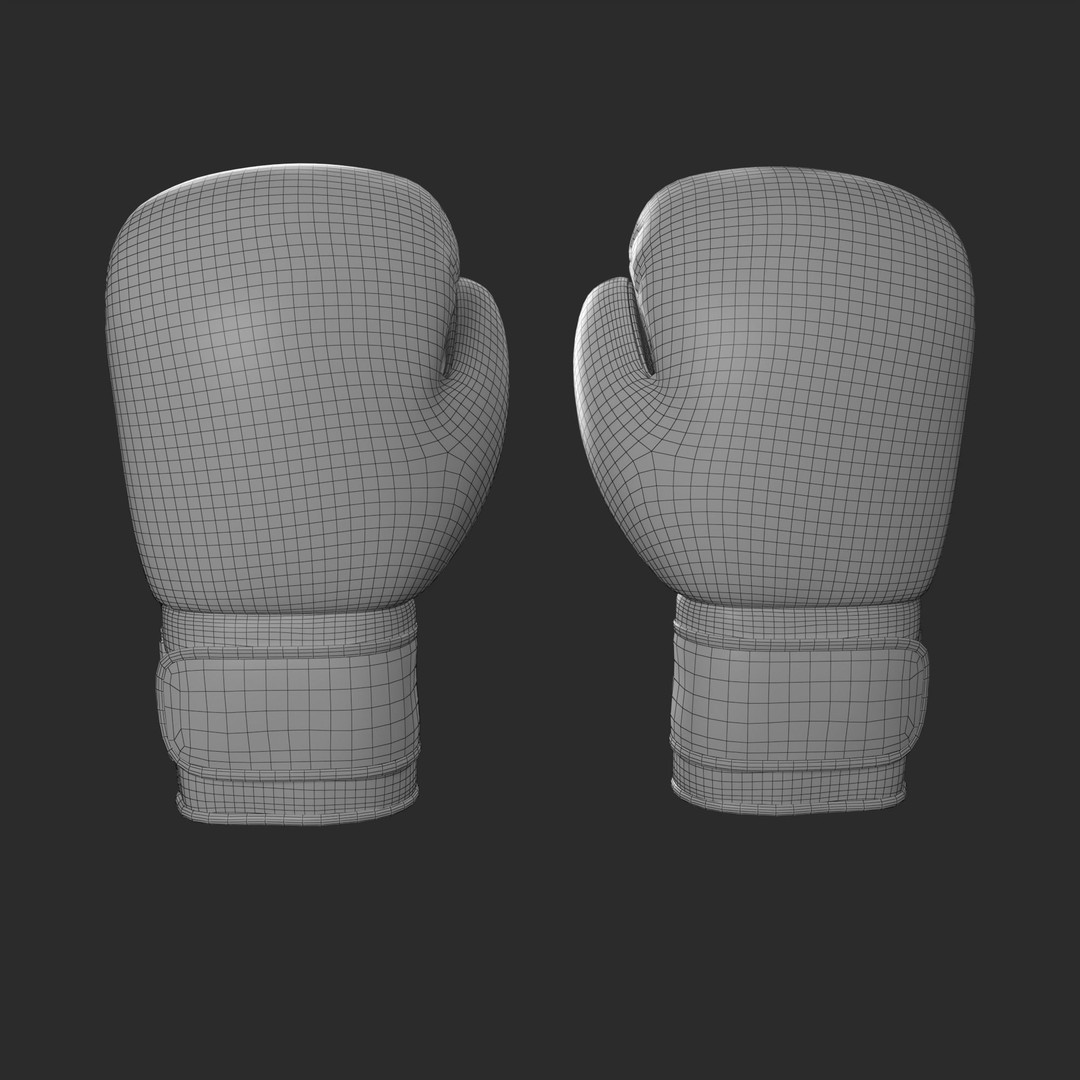 Boxing Gloves 3D Model – Low Poly Game Asset, FBX, OBJ, PBR - View 12
