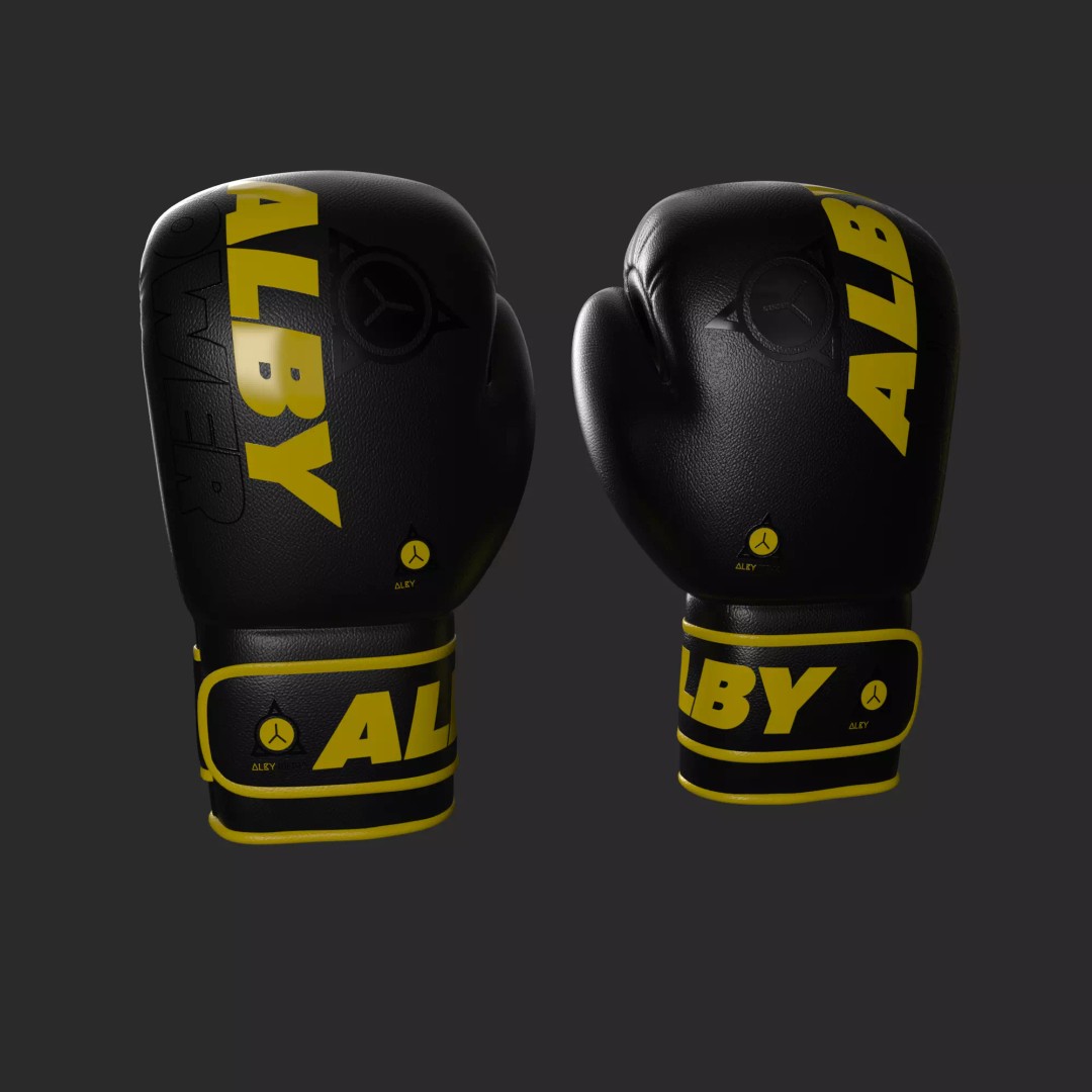 Boxing Gloves 3D Model – Low Poly Game Asset, FBX, OBJ, PBR - View 2