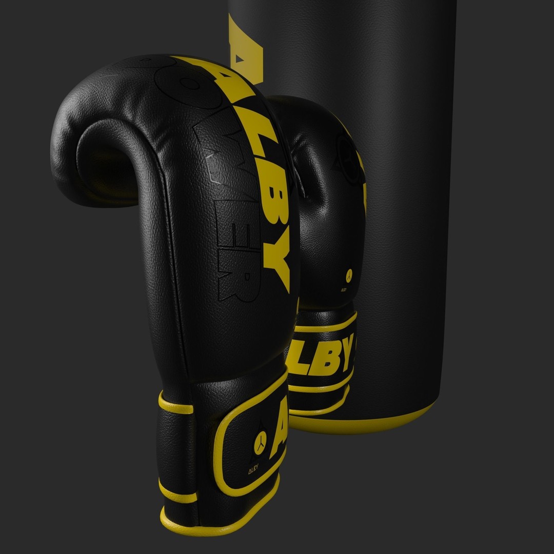 Boxing Gloves 3D Model – Low Poly Game Asset, FBX, OBJ, PBR - View 5