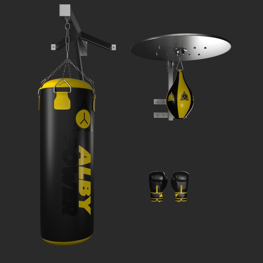 Boxing Gloves 3D Model – Low Poly Game Asset, FBX, OBJ, PBR - View 6