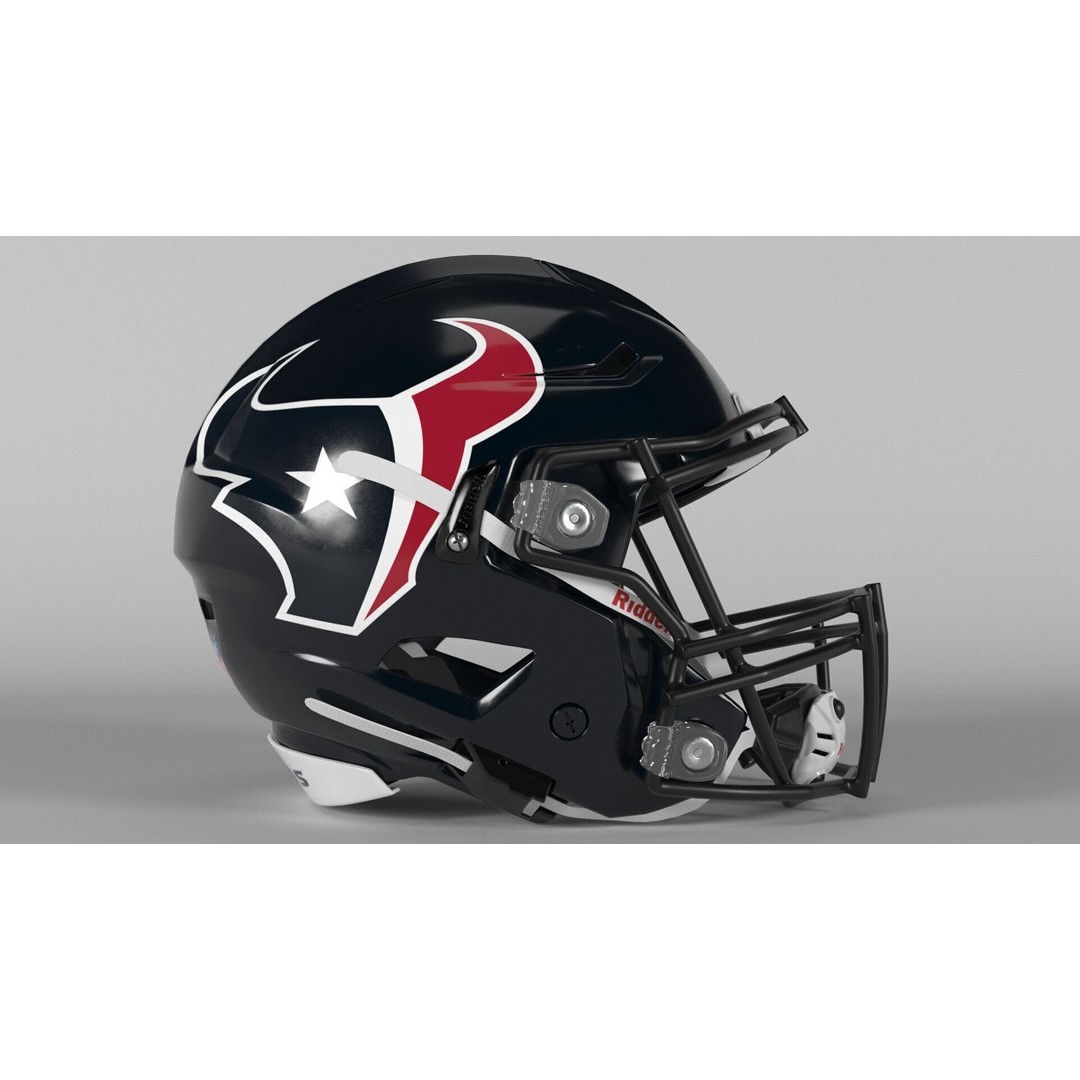 HOUSTON TEXANS Helmet 3D Model – PBR Game-Ready Asset, FBX, OBJ - View 5