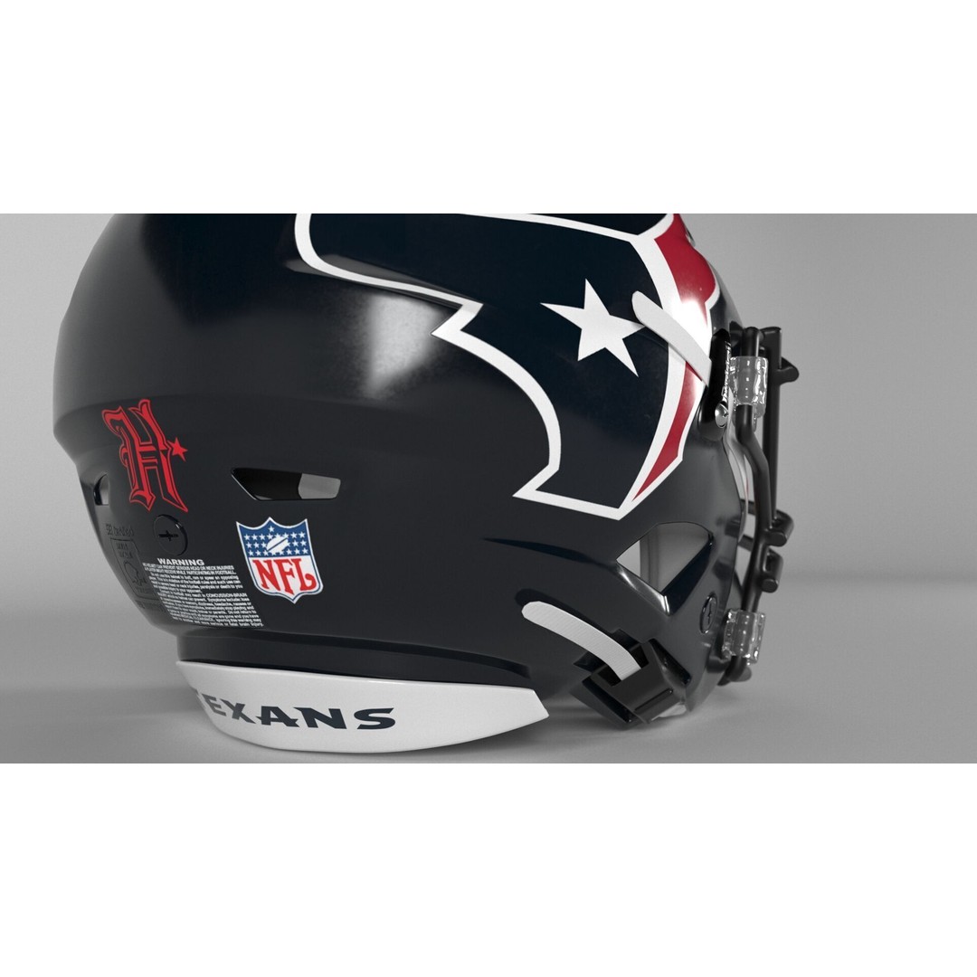 HOUSTON TEXANS Helmet 3D Model – PBR Game-Ready Asset, FBX, OBJ - View 6