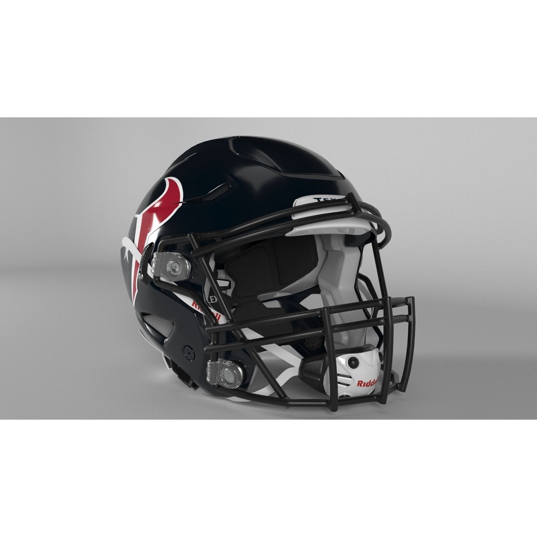 HOUSTON TEXANS Helmet 3D Model – PBR Game-Ready Asset, FBX, OBJ - View 7