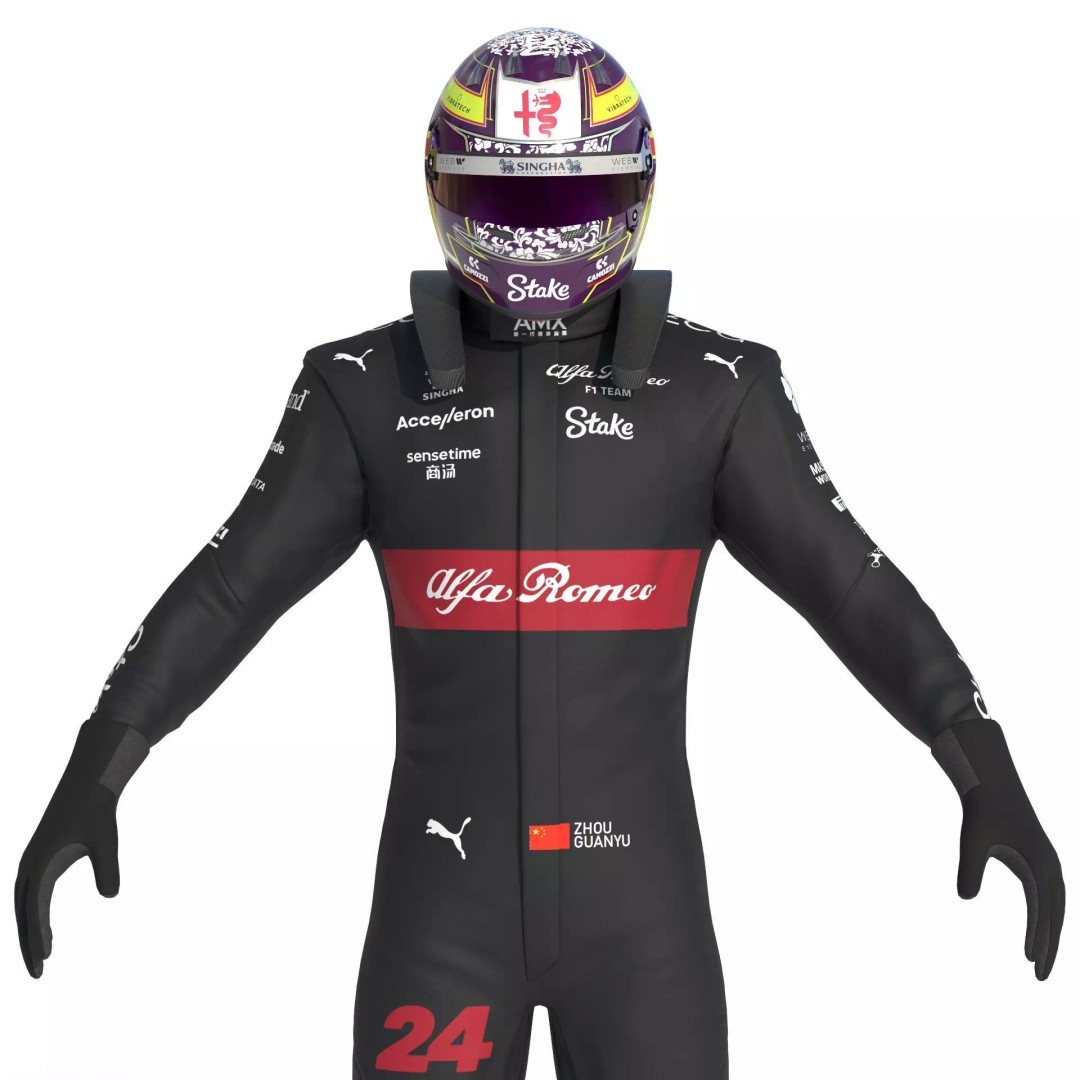 Alfa Romeo Suit 3D Model – High Detail Game-Ready Asset, FBX, OBJ - View 10