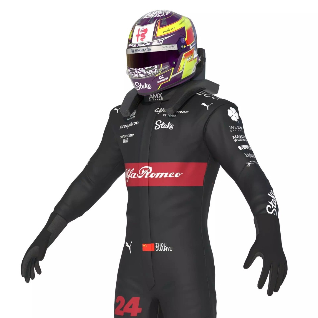 Alfa Romeo Suit 3D Model – High Detail Game-Ready Asset, FBX, OBJ - View 11