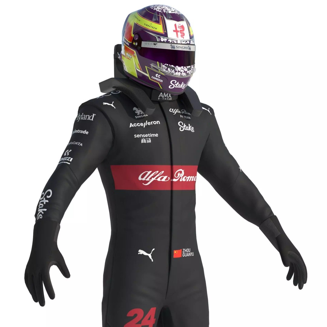 Alfa Romeo Suit 3D Model – High Detail Game-Ready Asset, FBX, OBJ - View 12