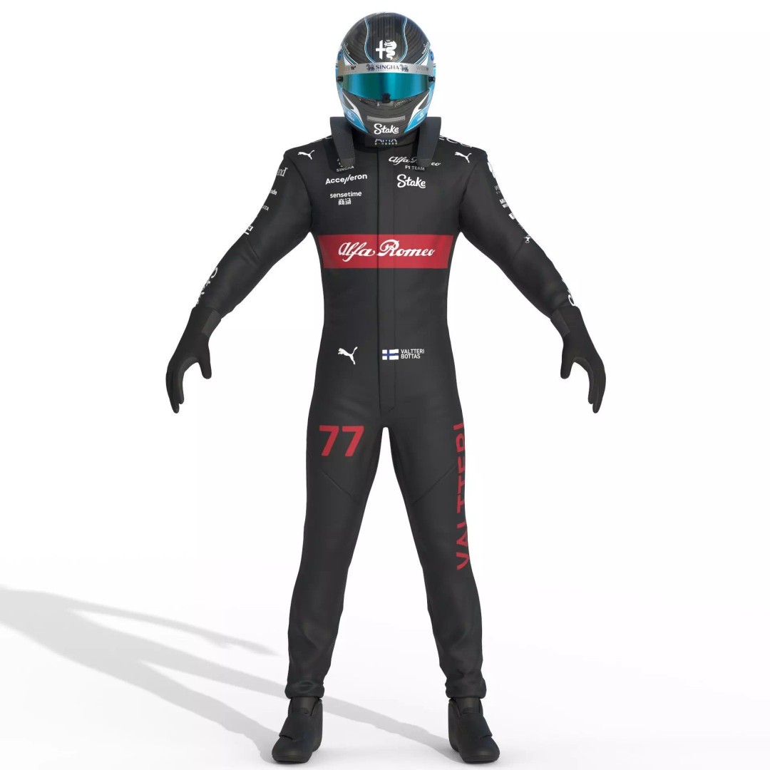 Alfa Romeo Suit 3D Model – High Detail Game-Ready Asset, FBX, OBJ - View 13