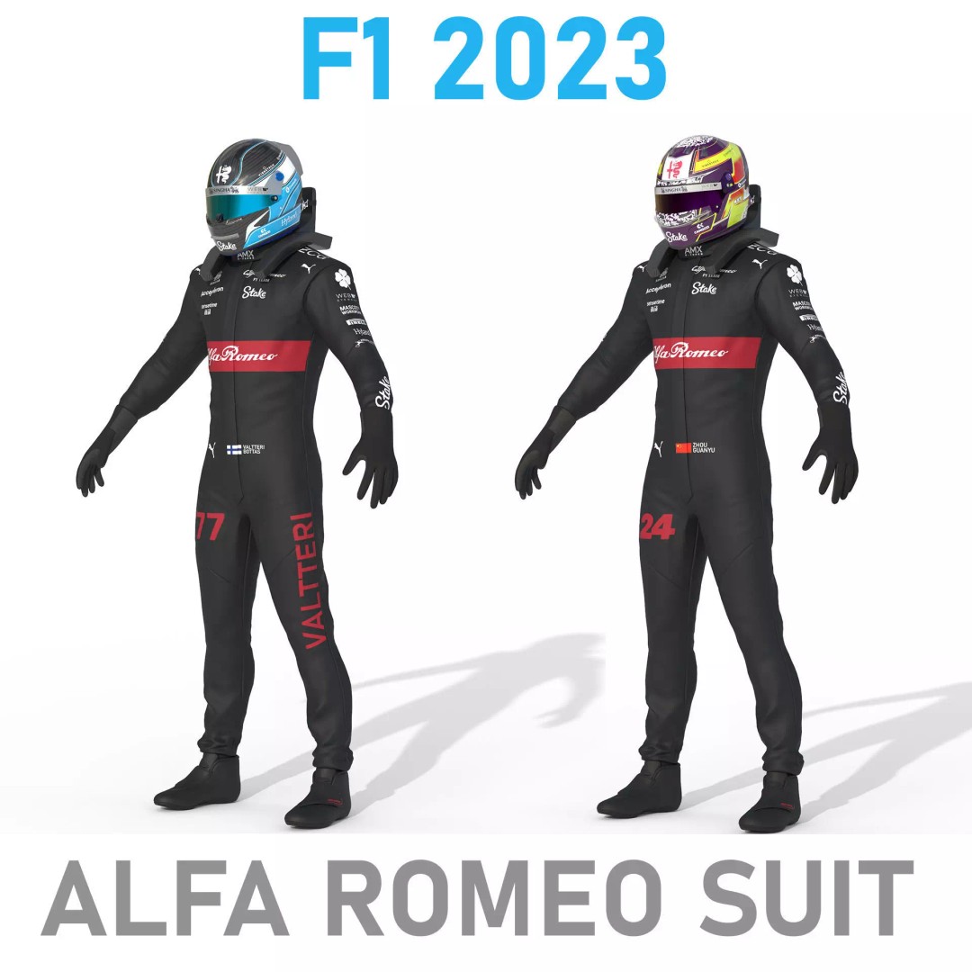 Alfa Romeo Suit 3D Model – High Detail Game-Ready Asset, FBX, OBJ - View 2