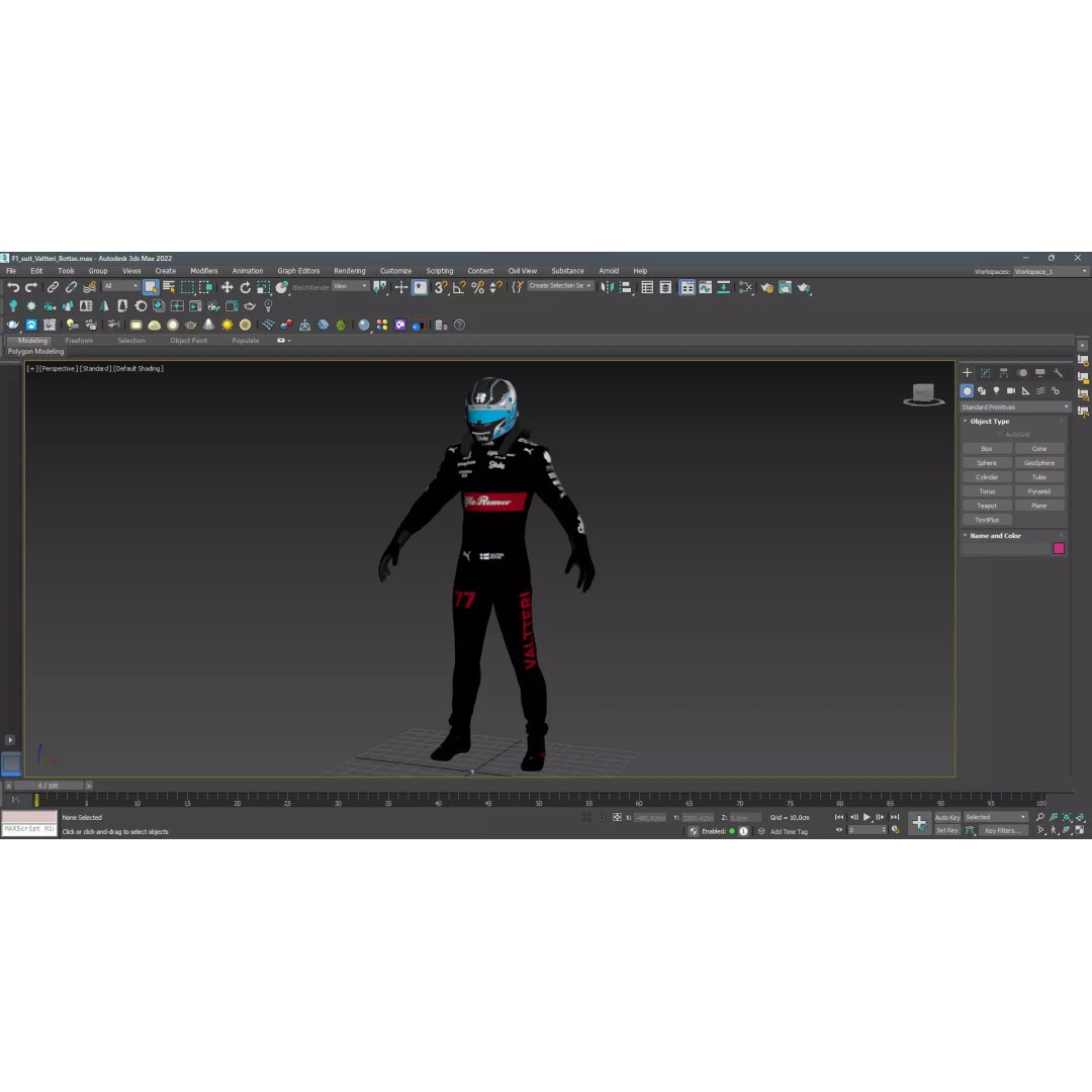 Alfa Romeo Suit 3D Model – High Detail Game-Ready Asset, FBX, OBJ - View 25