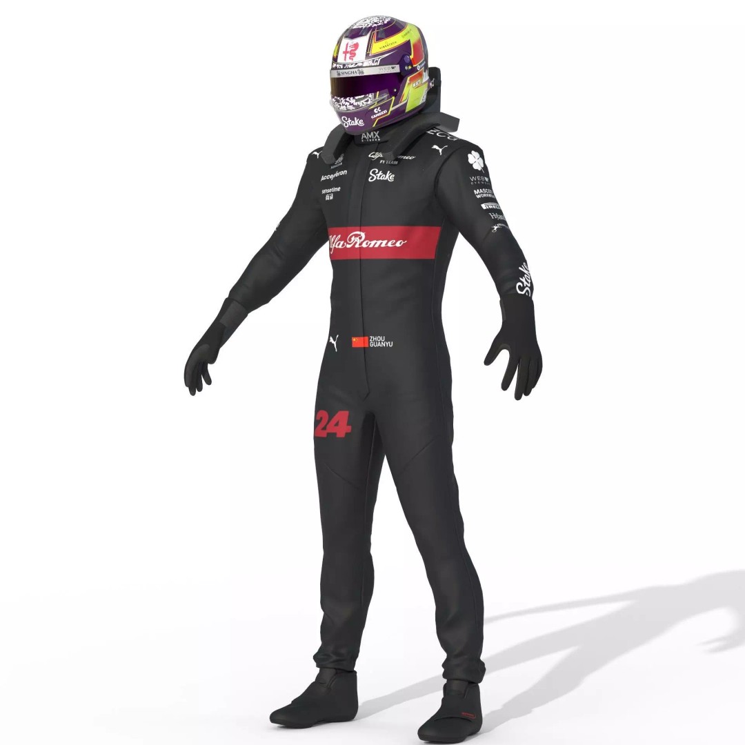 Alfa Romeo Suit 3D Model – High Detail Game-Ready Asset, FBX, OBJ - View 4