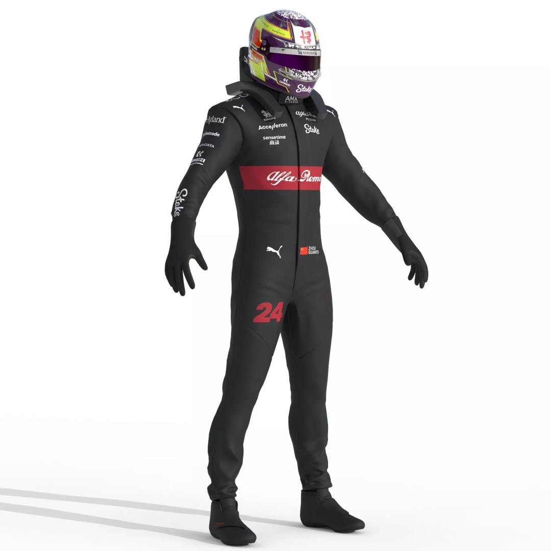 Alfa Romeo Suit 3D Model – High Detail Game-Ready Asset, FBX, OBJ - View 5