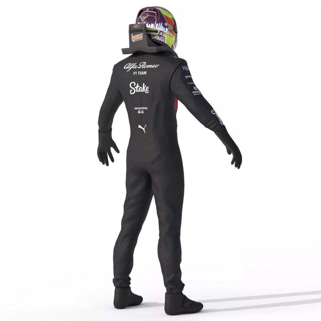 Alfa Romeo Suit 3D Model – High Detail Game-Ready Asset, FBX, OBJ - View 9