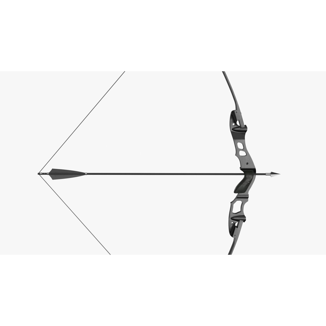 Recurve Bow 3D Model – Low Poly Game Asset, PBR Textures, FBX - View 15