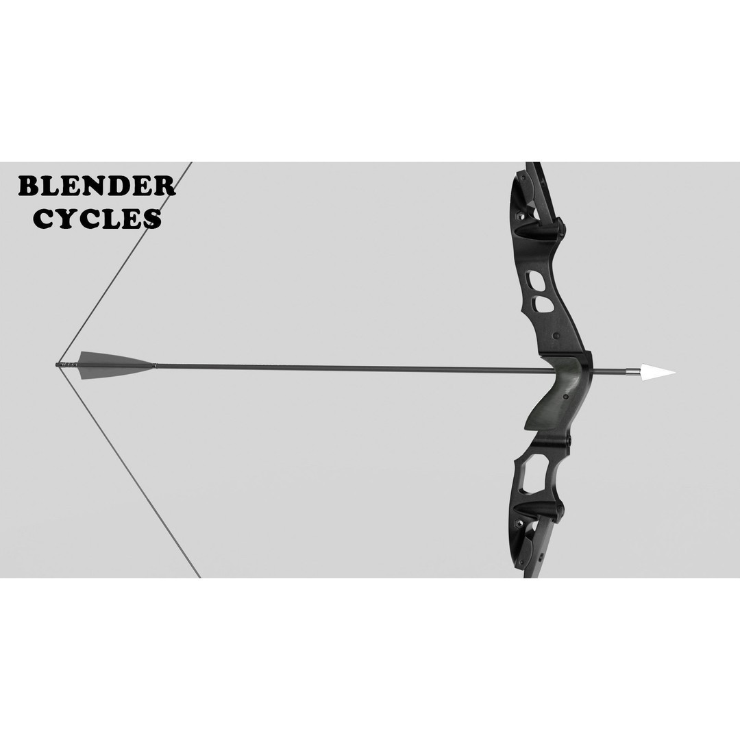 Recurve Bow 3D Model – Low Poly Game Asset, PBR Textures, FBX - View 20