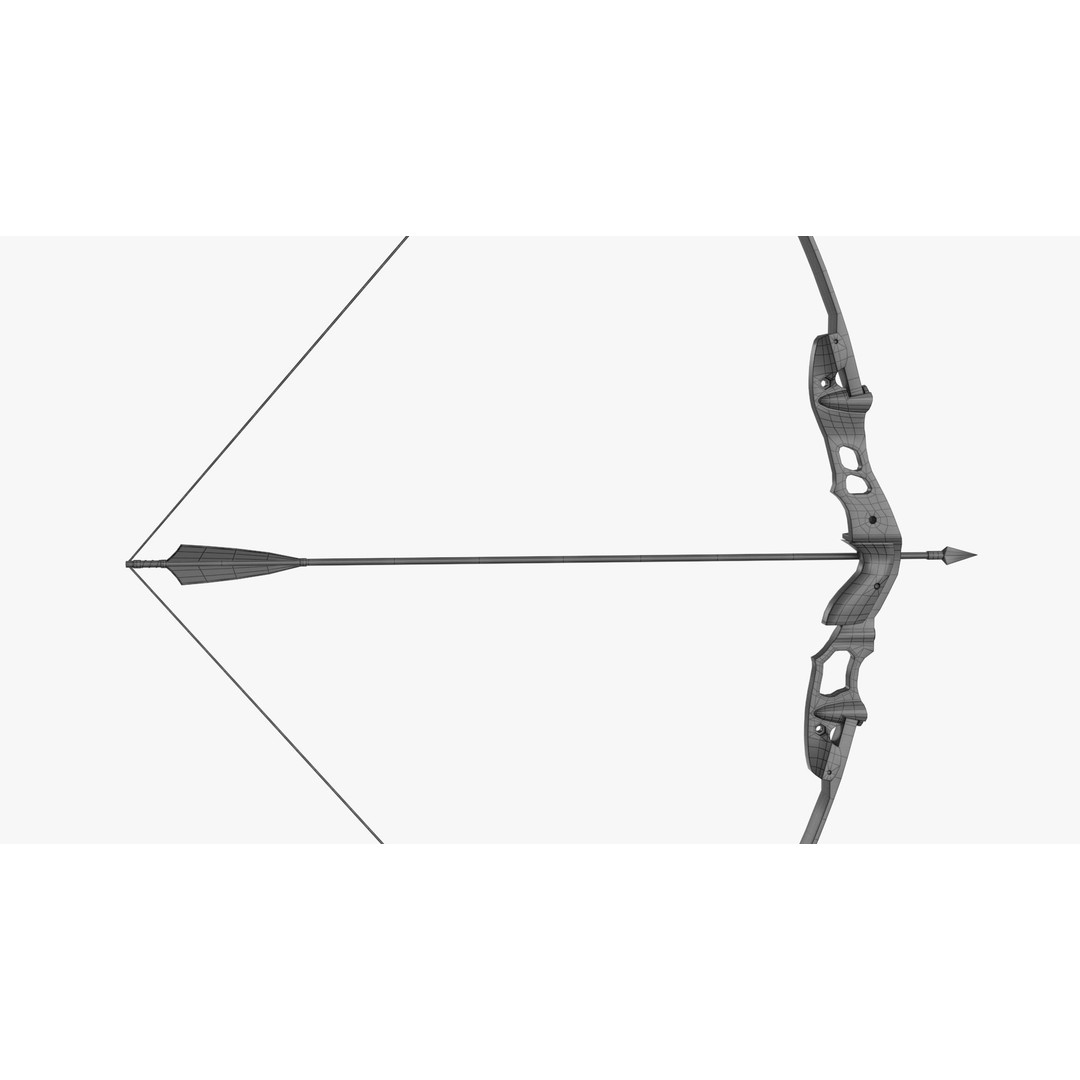 Recurve Bow 3D Model – Low Poly Game Asset, PBR Textures, FBX - View 22