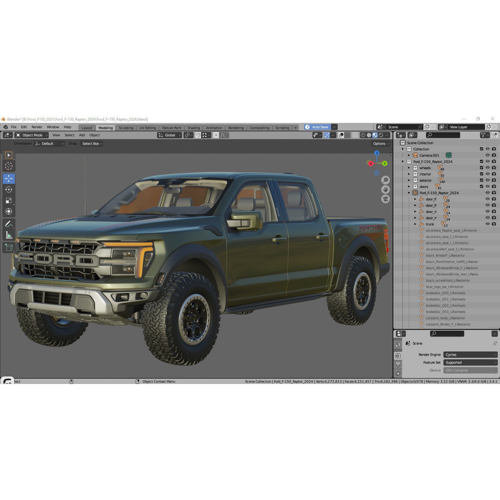 2024 F-150 Raptor R - Game-Ready 3D Model - View 43