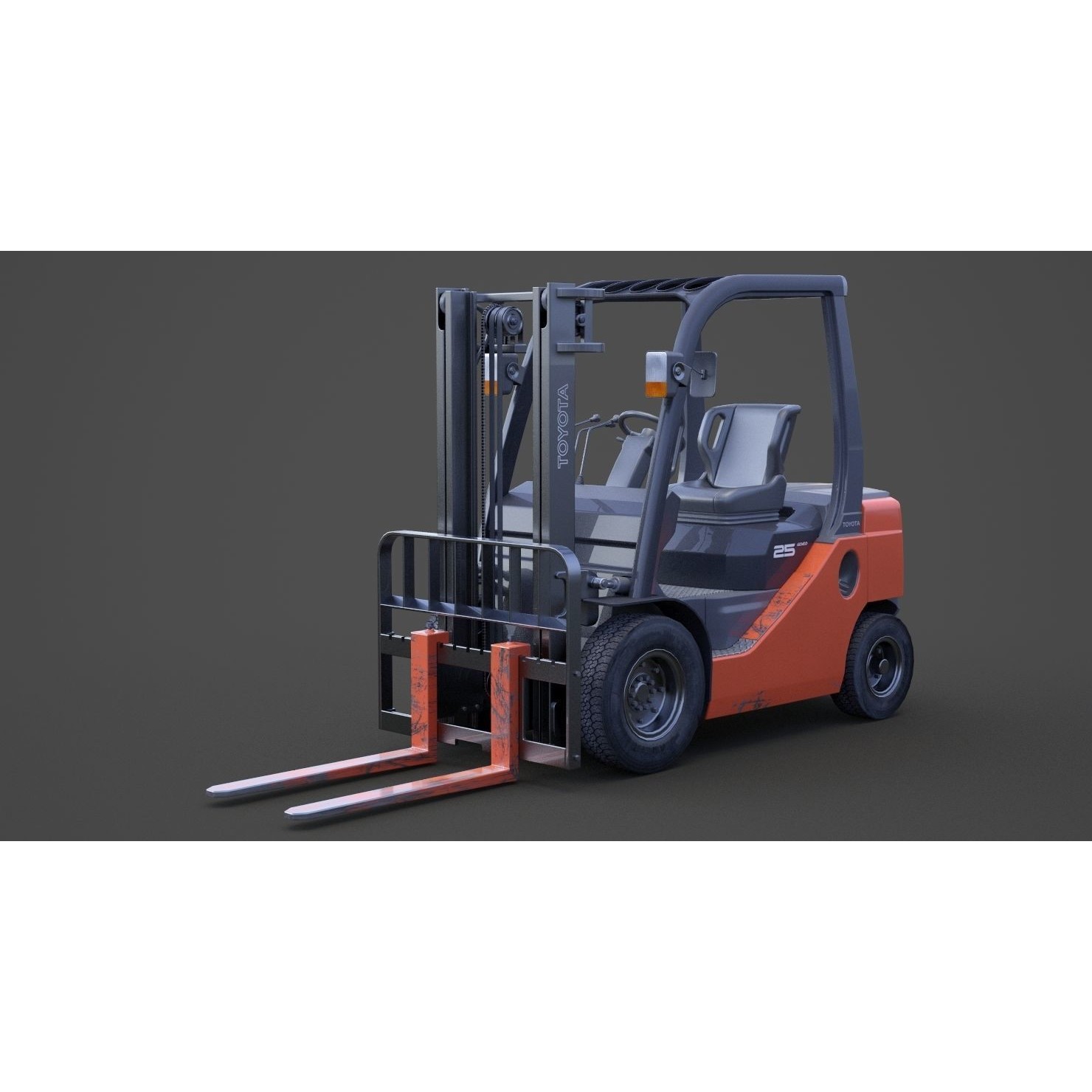 Toyota Geneo 25 Forklift - Game-Ready 3D Model - View 10