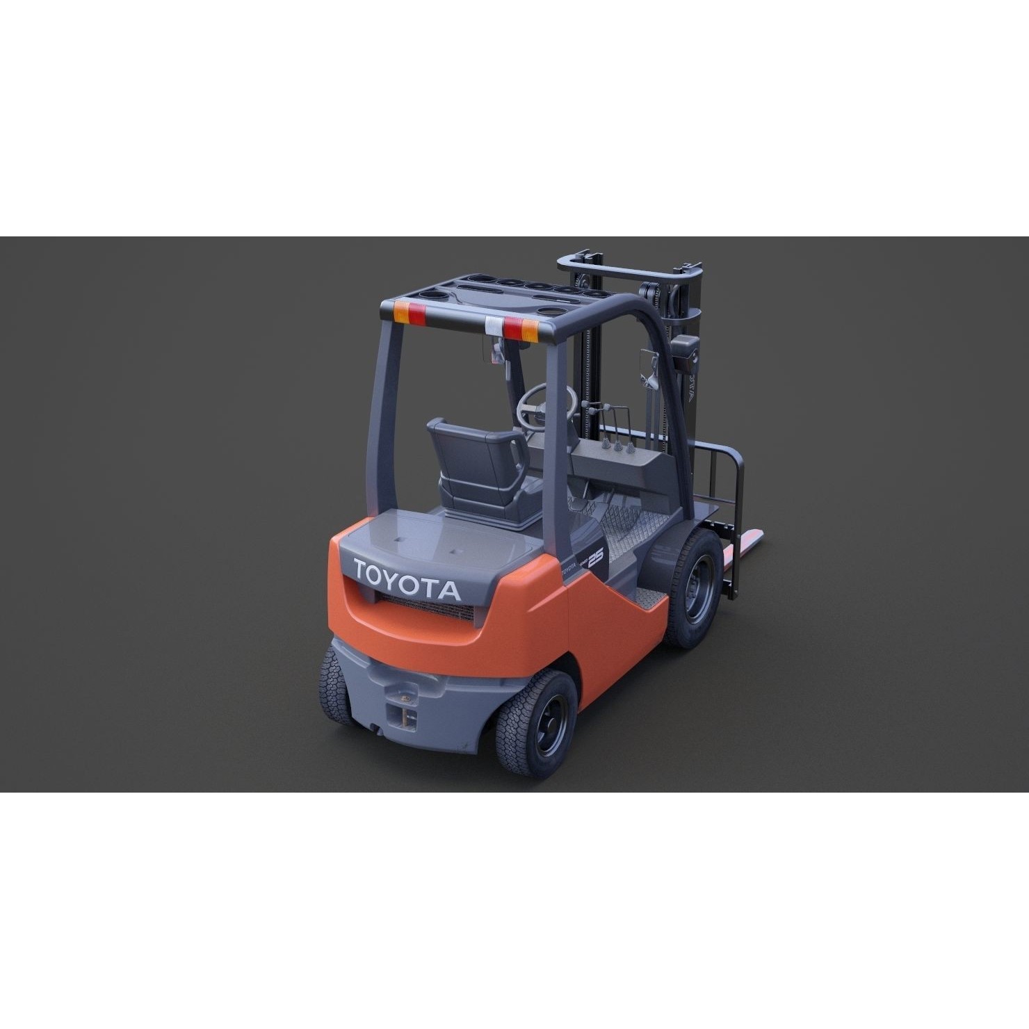 Toyota Geneo 25 Forklift - Game-Ready 3D Model - View 12