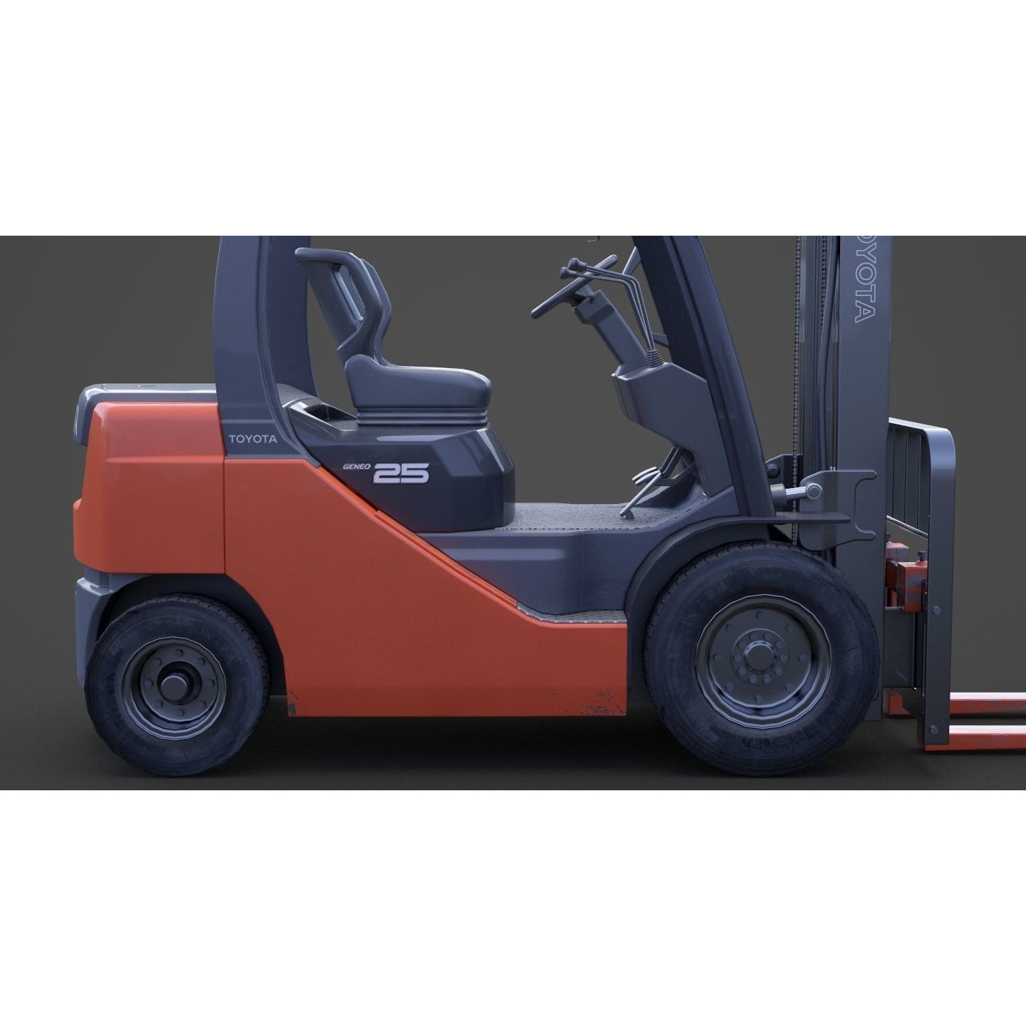 Toyota Geneo 25 Forklift - Game-Ready 3D Model - View 13
