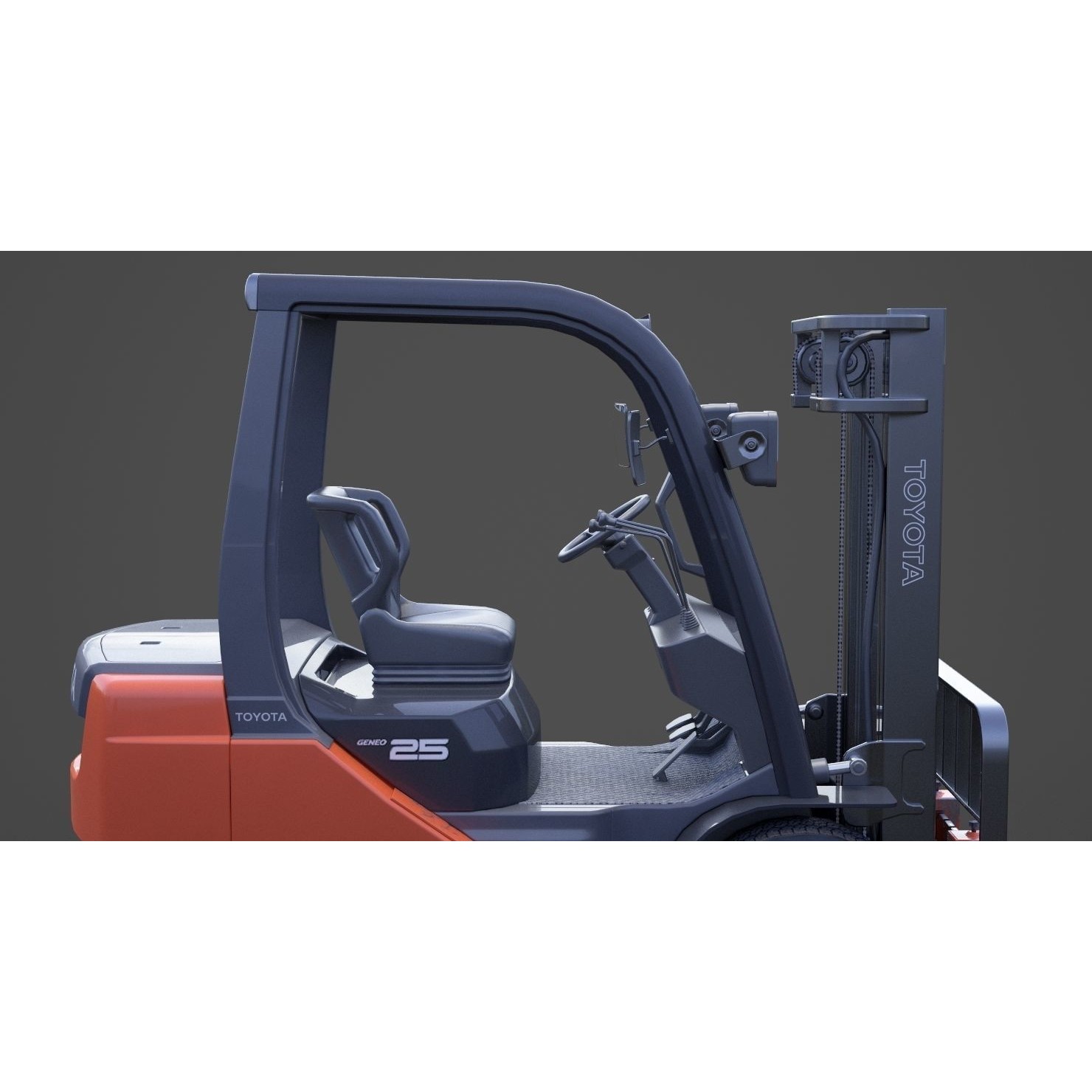 Toyota Geneo 25 Forklift - Game-Ready 3D Model - View 14
