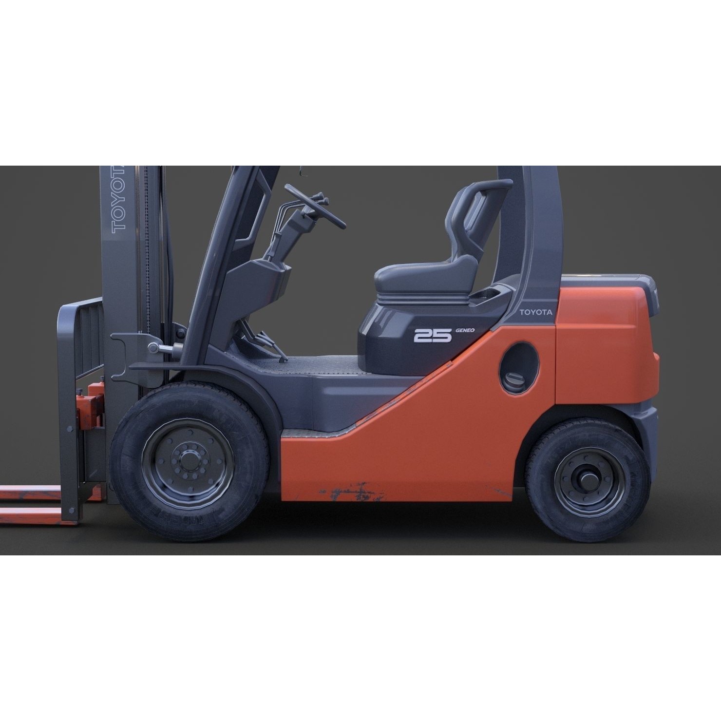 Toyota Geneo 25 Forklift - Game-Ready 3D Model - View 15