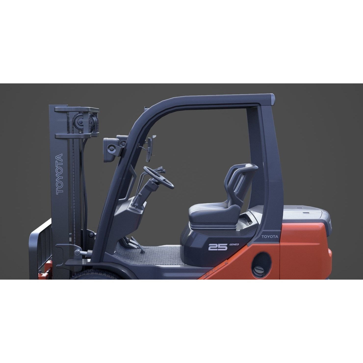 Toyota Geneo 25 Forklift - Game-Ready 3D Model - View 16
