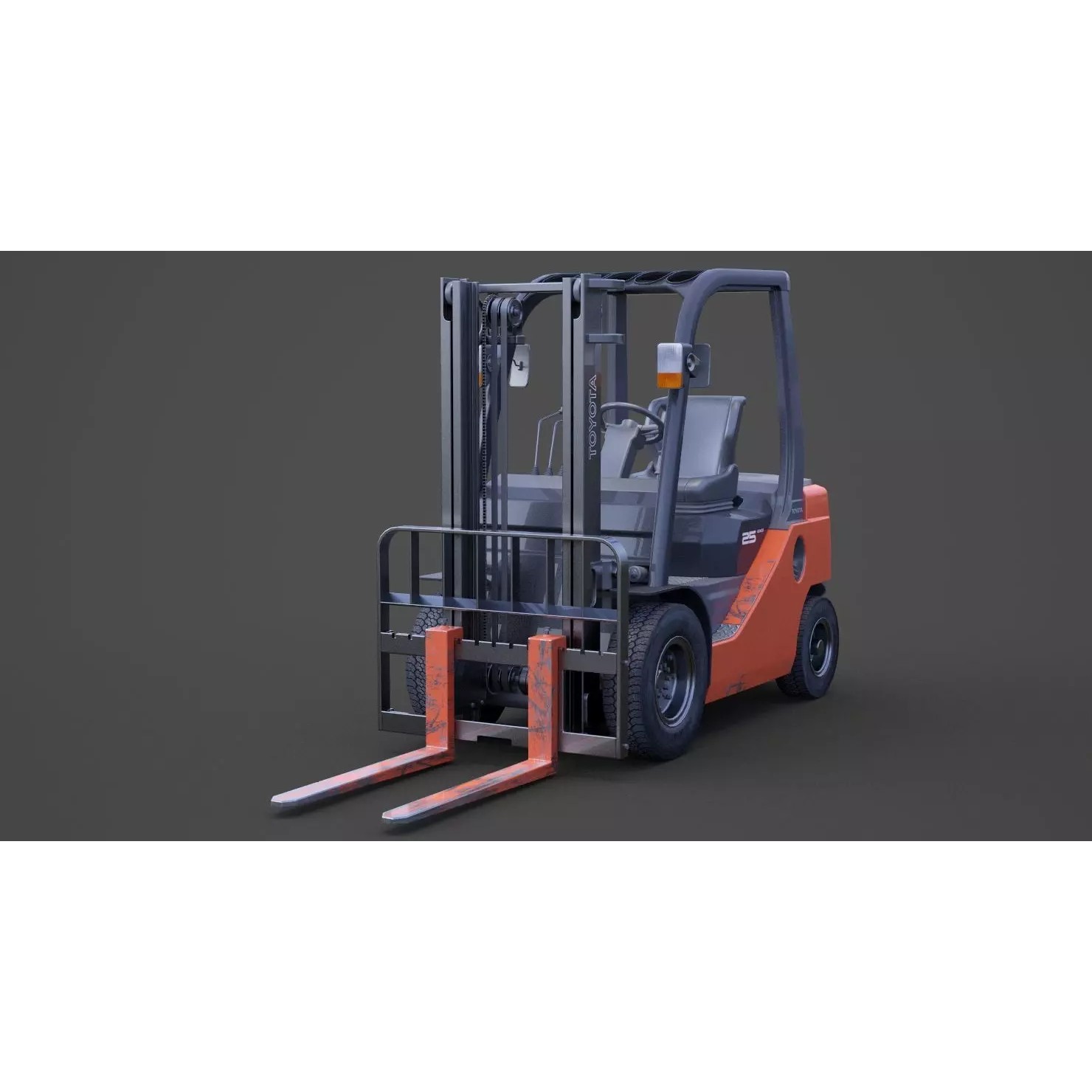 Toyota Geneo 25 Forklift - Game-Ready 3D Model - View 2